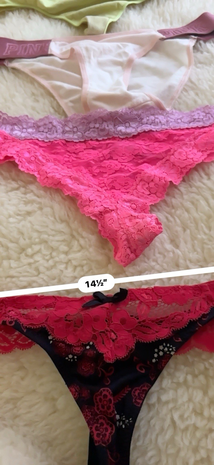 Vintage Lote 4 Pink/victoria Secrets Mic Pantis #5370