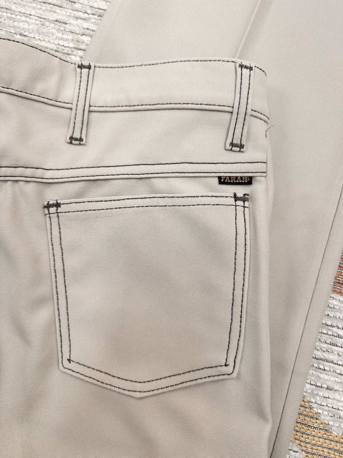 Vintage Time Out West 70’s Polyester Disco Era Pants By Farah Size 38×31.5