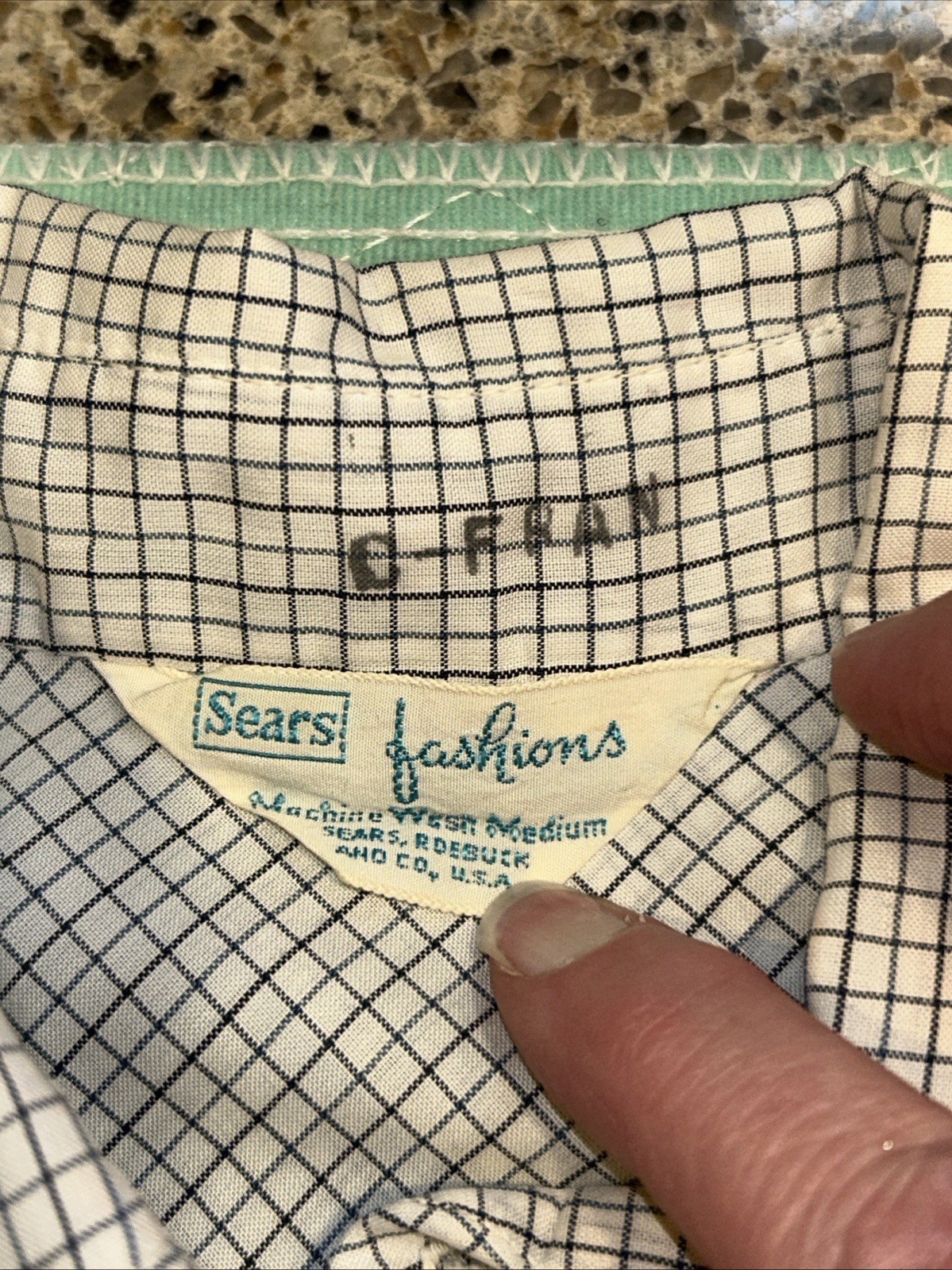 VINTAGE Sears Fashions Womens Medium Shirt House Yard Dress w/ Hat READ EUC