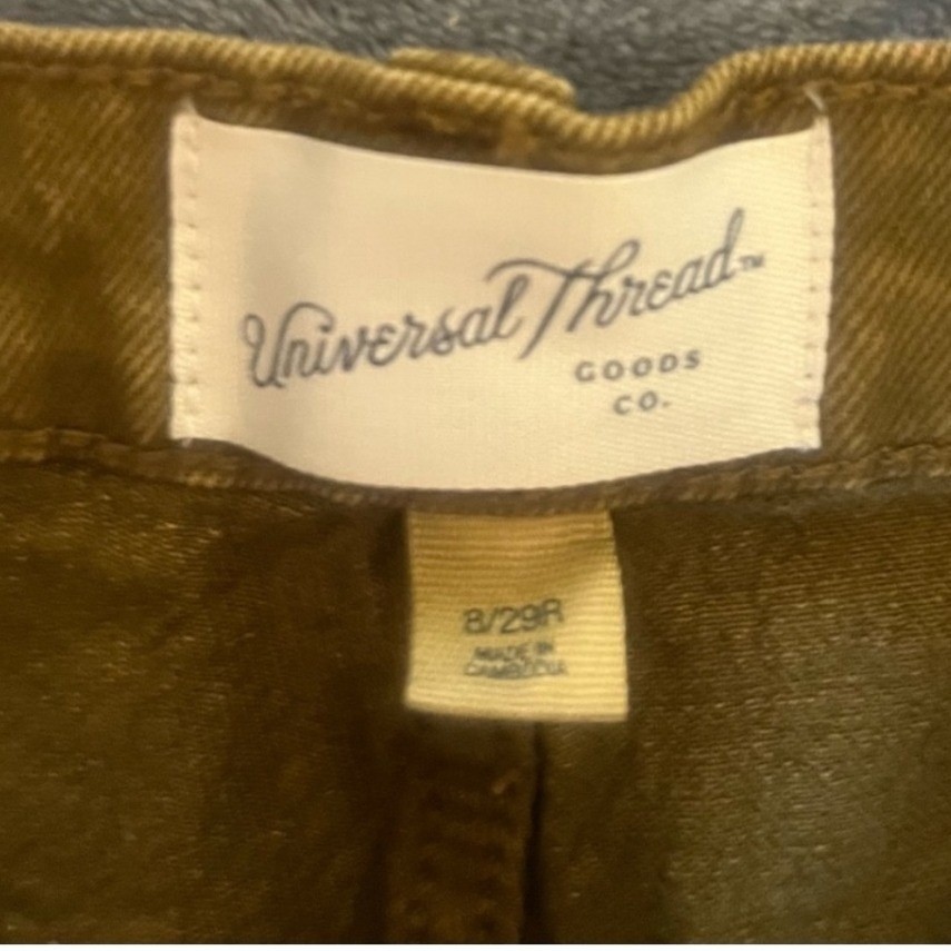 Universal Thread Womens Size 8 Olive Green Vintage Straight Jeans NWT Stretch