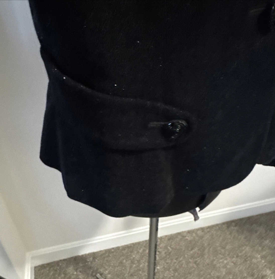 VTG Bisou Bisou Western Black Glittery Jacket Blazer Embellished Back Cut Out L