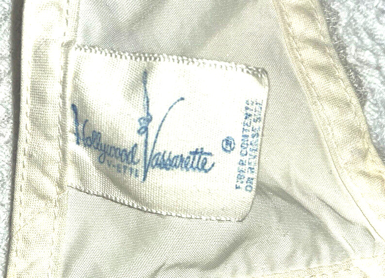 Vtg 50’s Bra Circle Stitch Hollywood Vassarette Backless Petal Pusher White 36B
