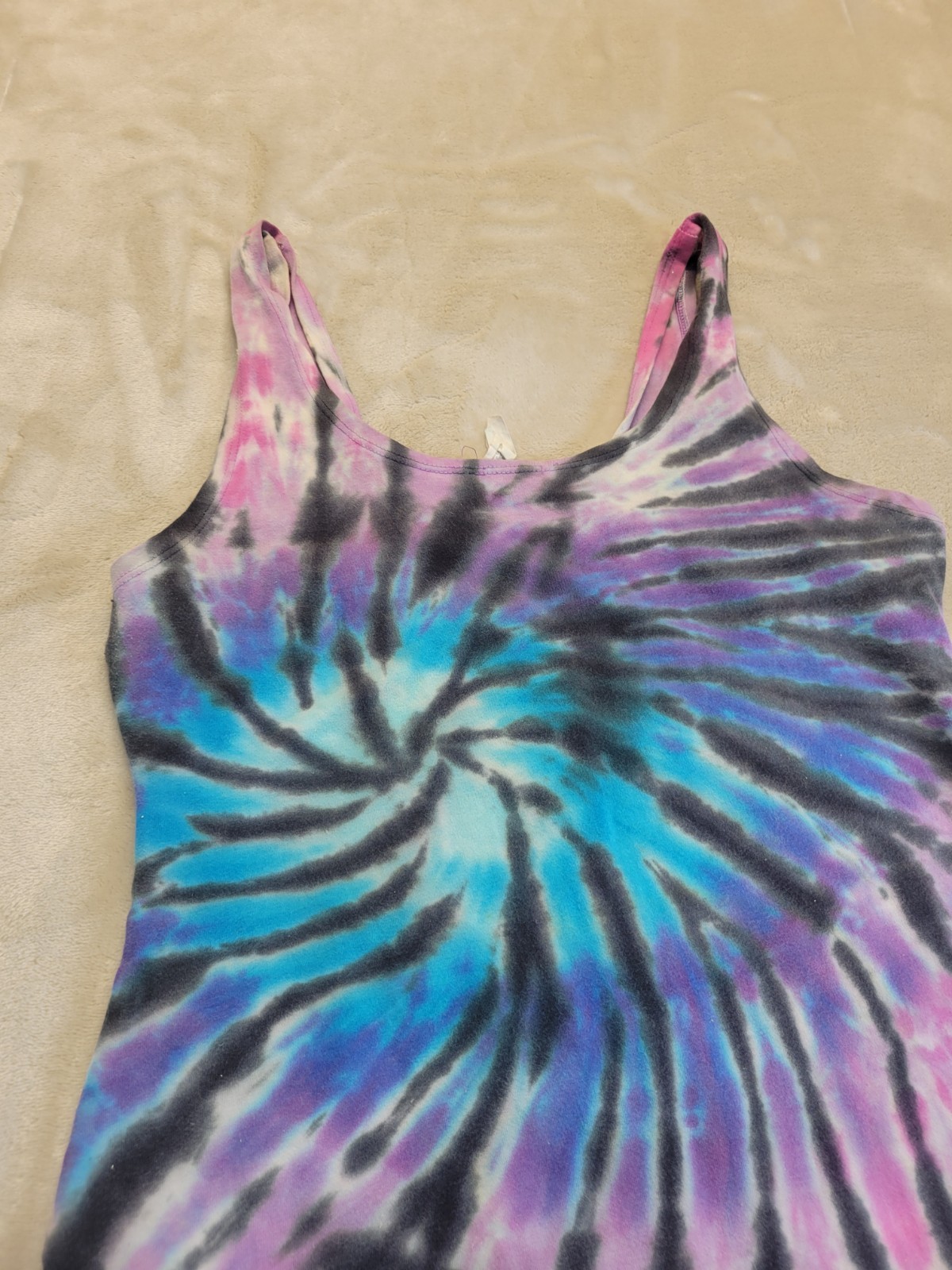 Vintage Tie-Die Spice Of Life Womans Size L Tank Top Made Is Usa 70s 80s 90s