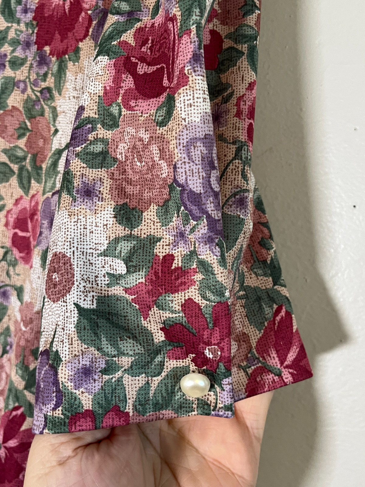 Vintage Floral Dress 16P Retro Cottage Boho Indie Victorian Secretary Mod Geek