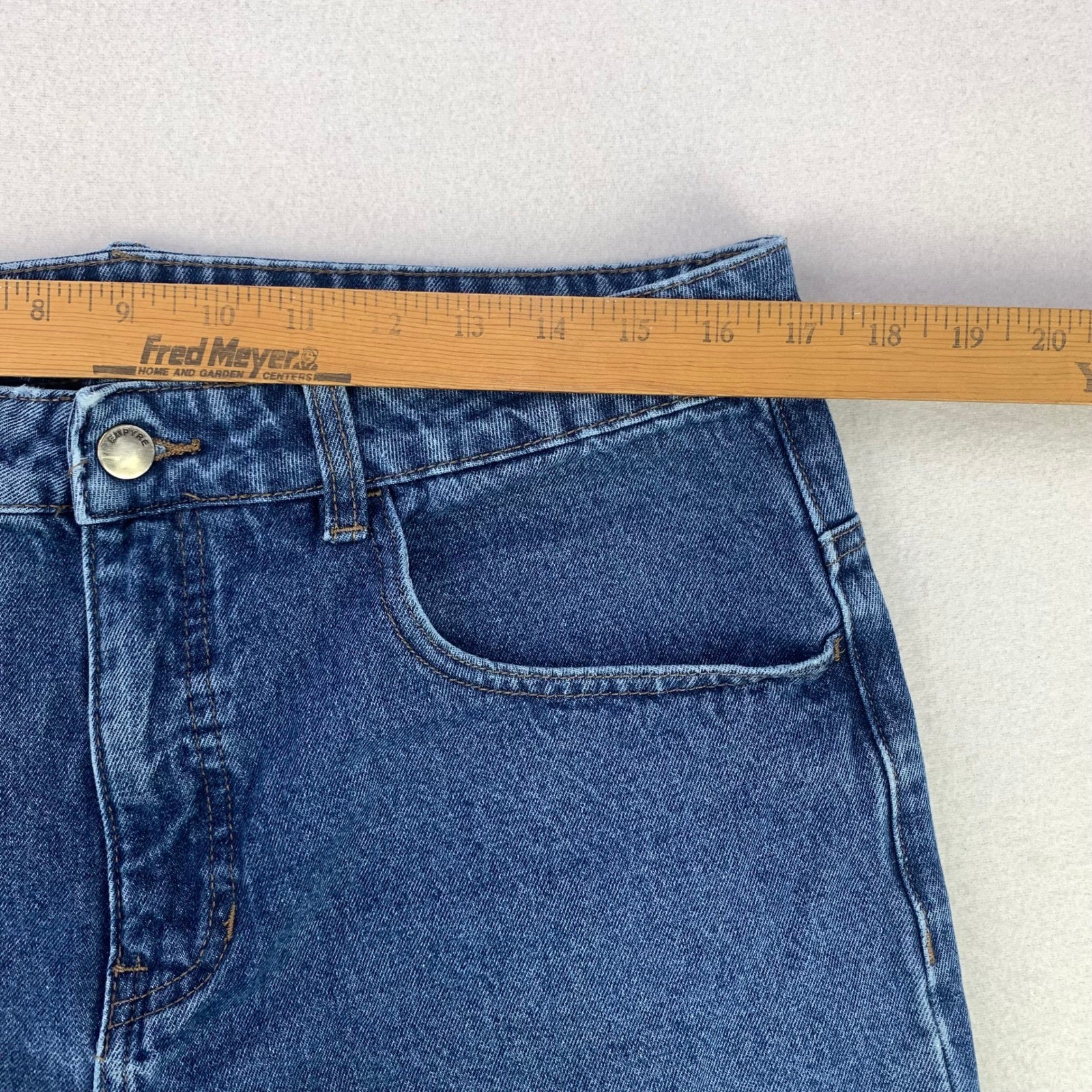 Thrashed Empyre Jeans Baggy Womens 12 Blue Faded Denim Skater Y2K Distressed 90s