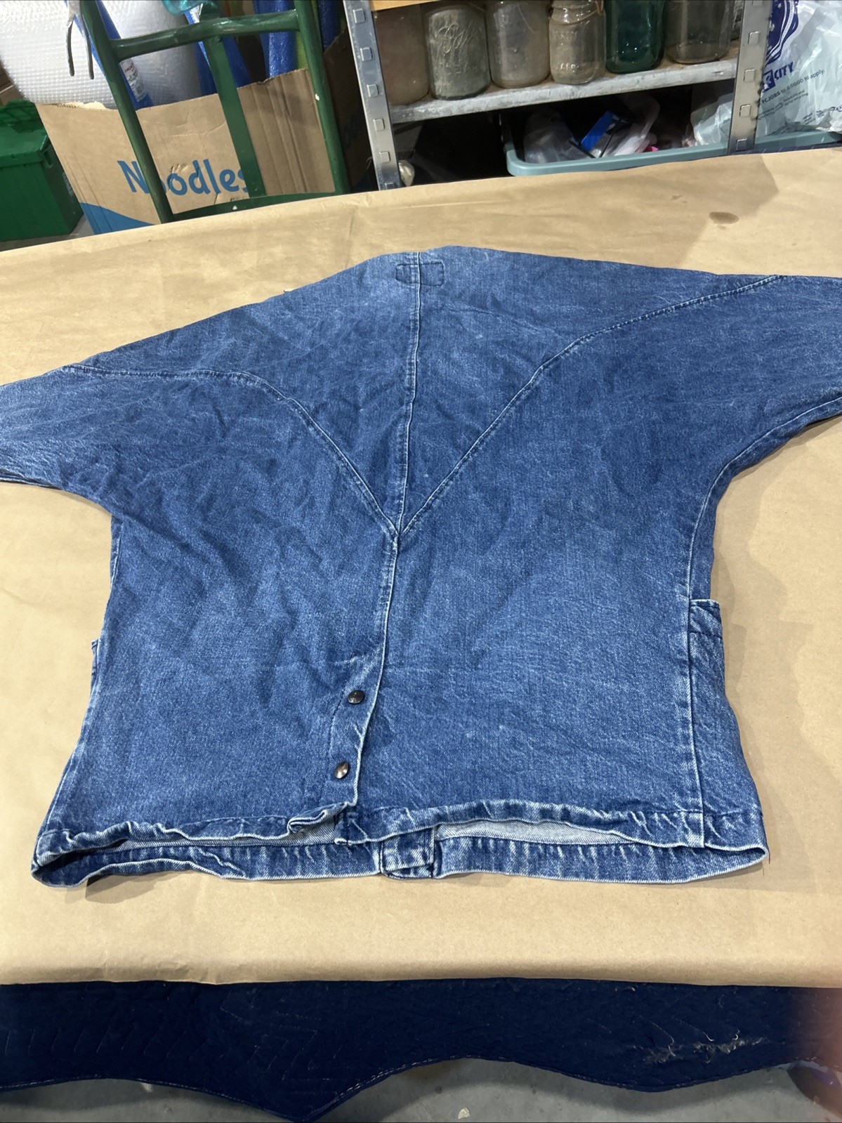 Vintage 1980’s Retro Learsi Denim Oversized Blue Jean Jacket Women’s Size 18 1/2