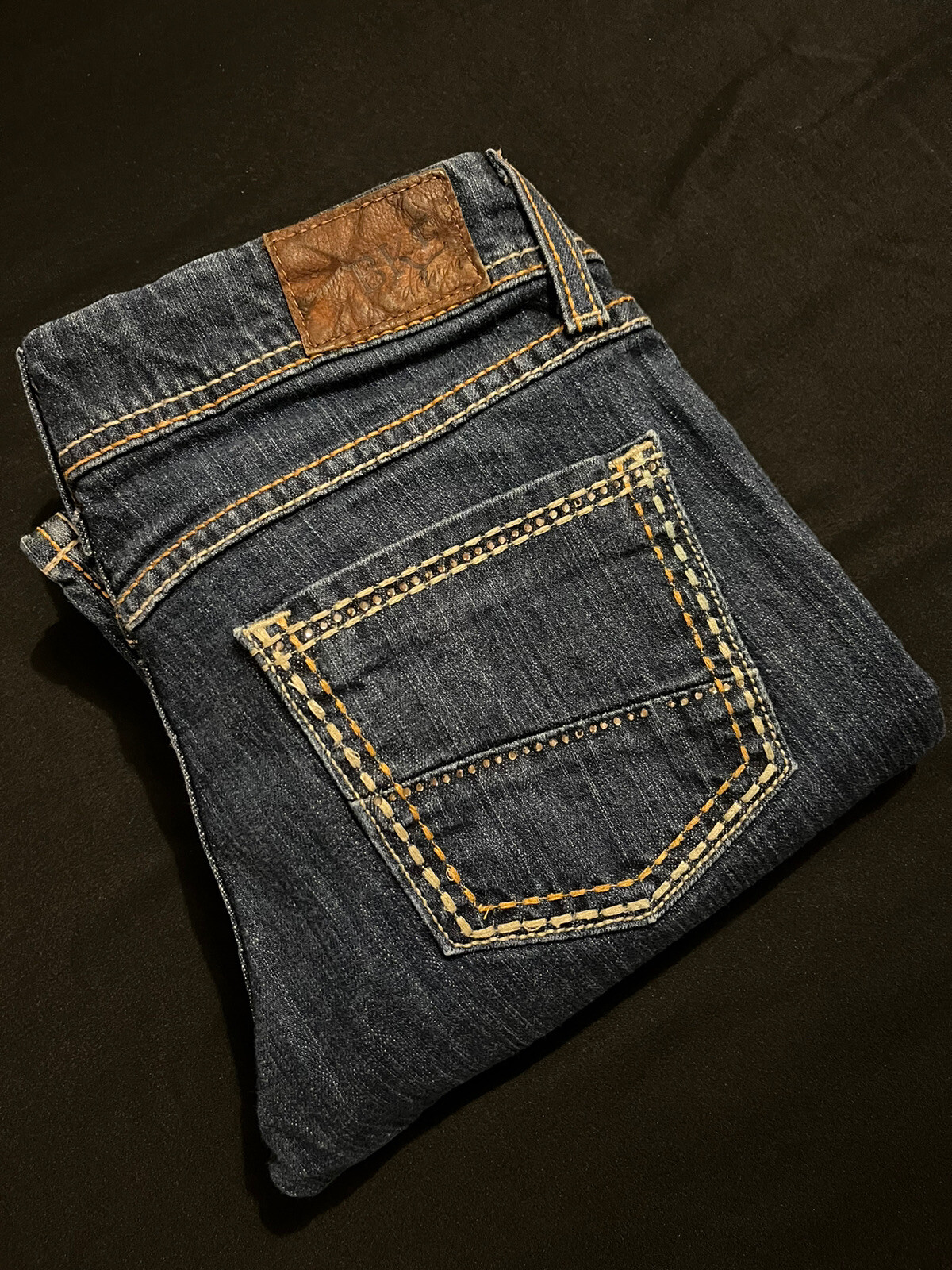 Vintage Buckle BKE Sabrina slim boot 26 R Dark Wash Thick Stich Blue Jeans