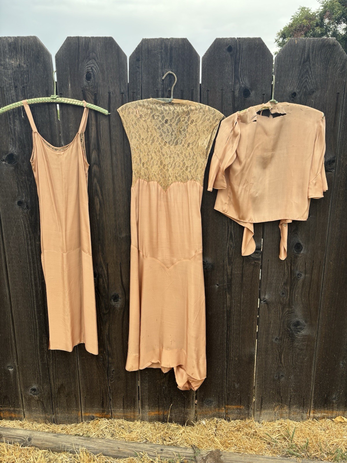 Vtg 20’s/30’s Silk 3 Piece Set Shattering Throughout For Study Or…