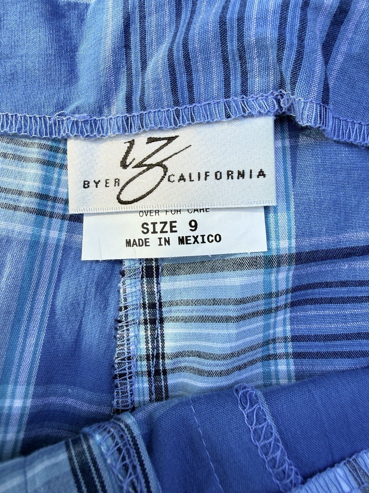 Vintage 90s IZ Byer New With Tags Plaid Capri Pants Women’s Size M
