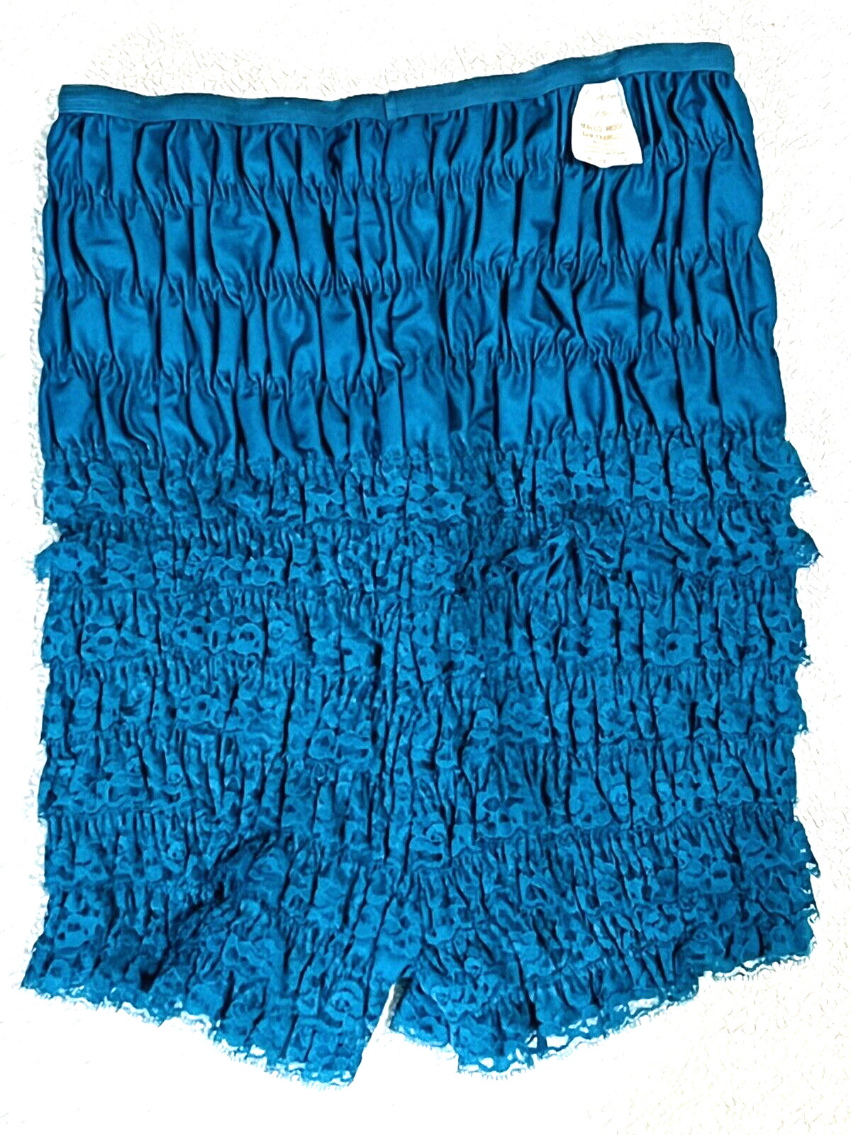 VTG. PARTNER PLEASE BY MALCO MODES SQUARE DANCE SMALL DK. BLUE RUFFLED BLOOMERS