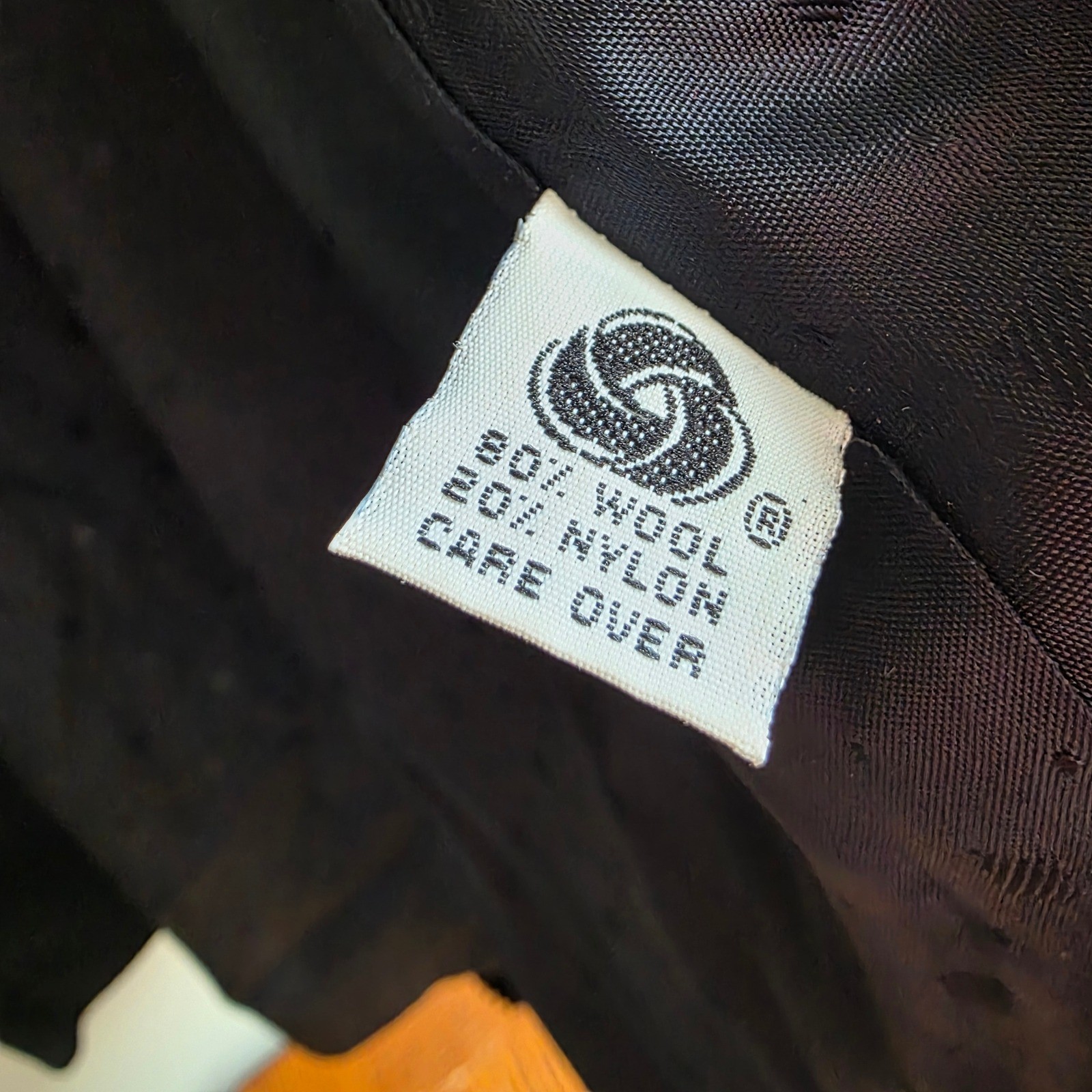 Vintage Ashley Scott Black Wool Blend Overcoat Made in USA Women Large