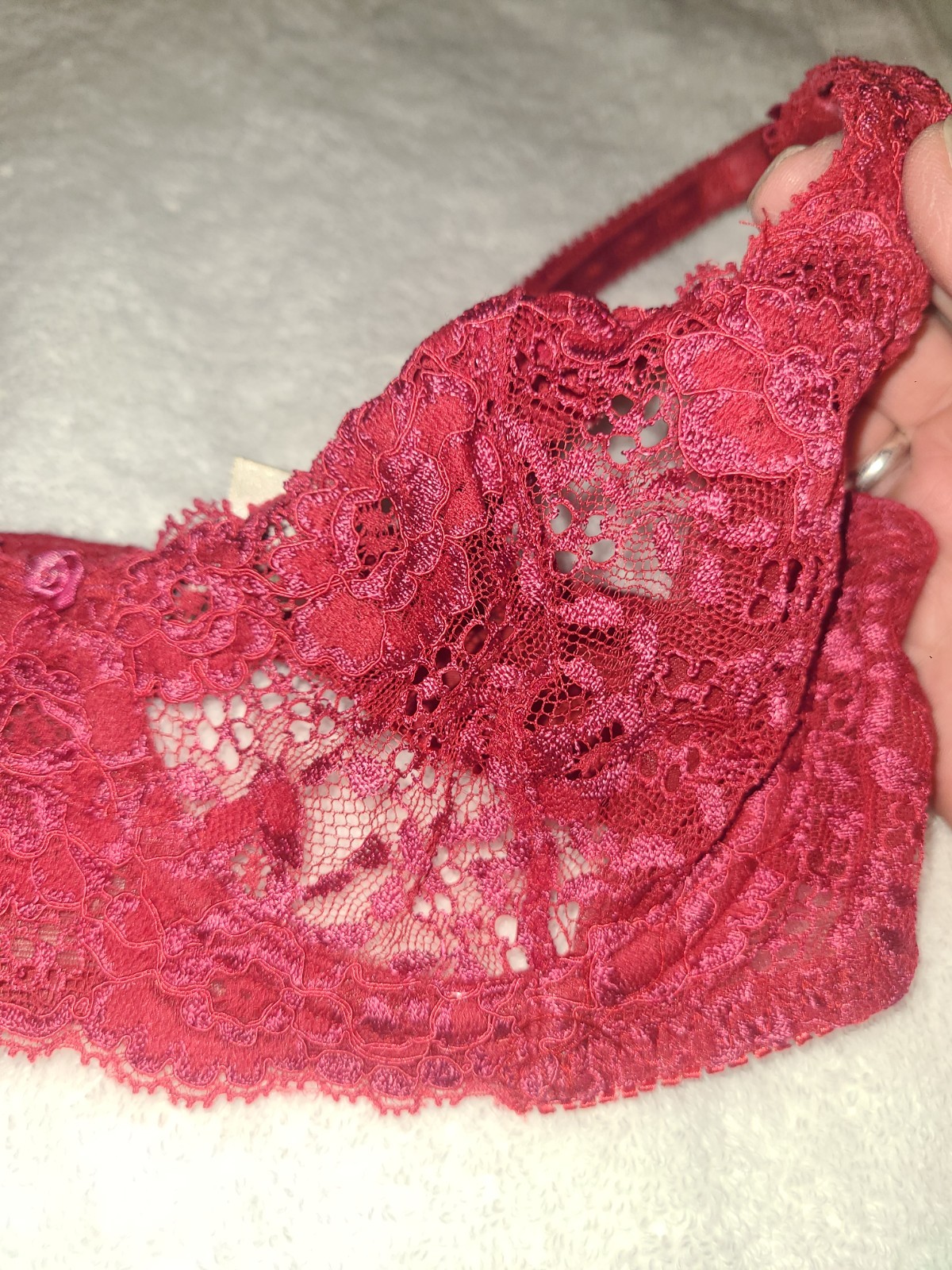 Vintage Felina Pink Stretch Lace Bra 34C 1990’s Style 5622