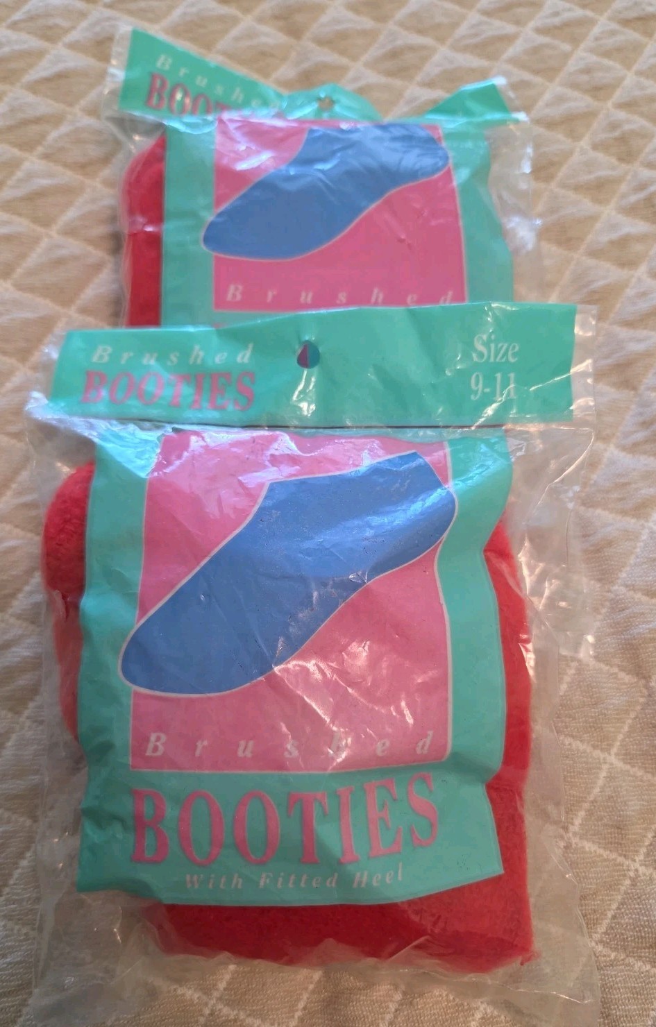 2 NIP VINTAGE LADIES BRUSHED BOOTIES RED 9-11 NEW! Fitted Heel Cedar Creek Red