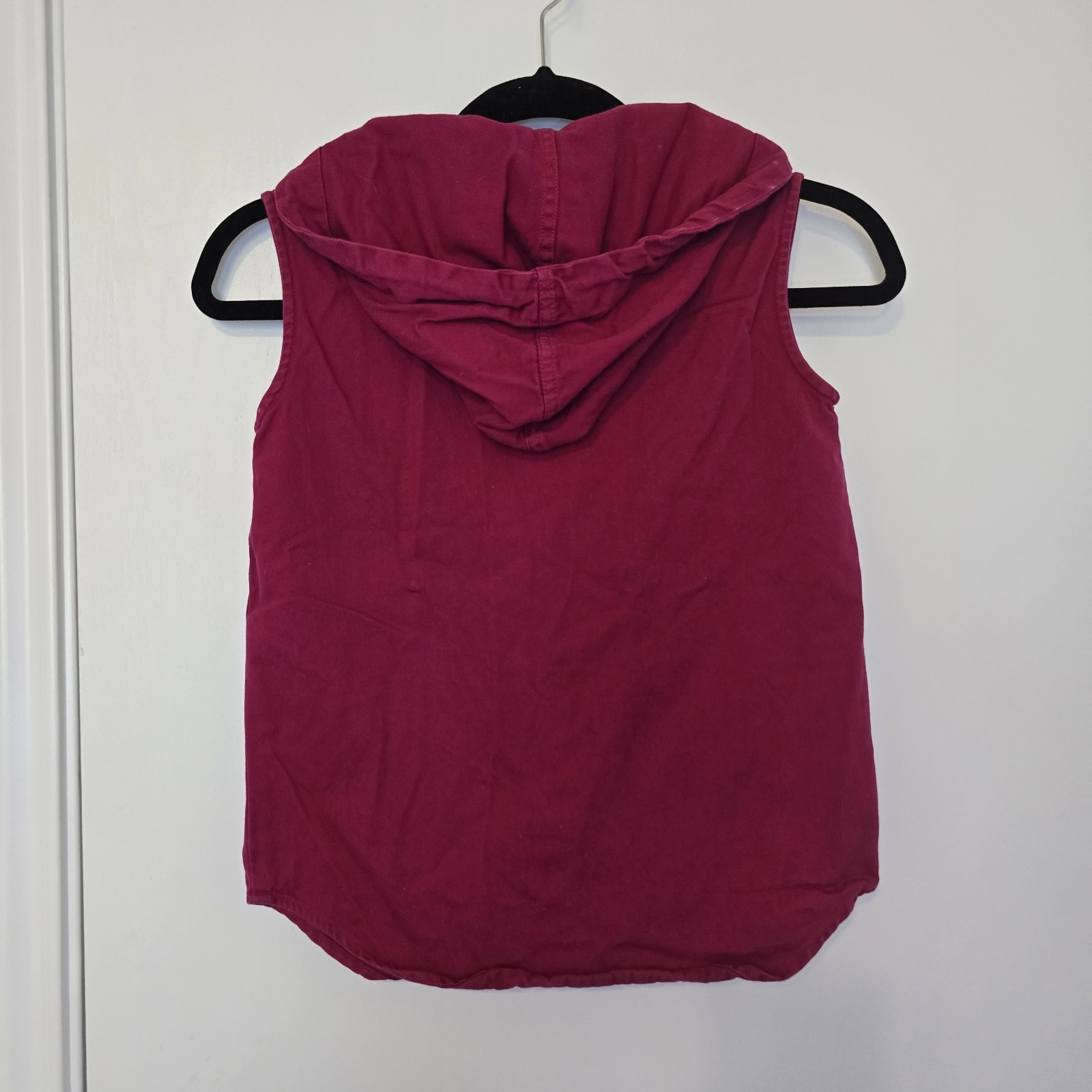 VTG Arizona Jean Co Red Vest Sleeveless Hoodie Y2K 90s 00s Sz S