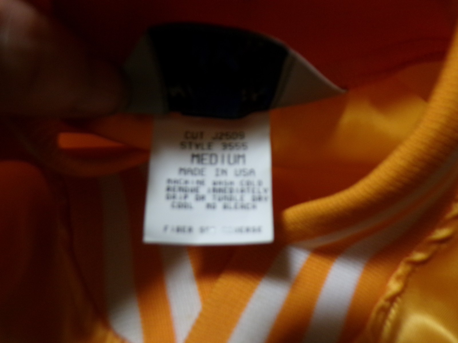 Vintage SWINGSTER Orange Nylon Jacket 34-44″ Waist Size Med.