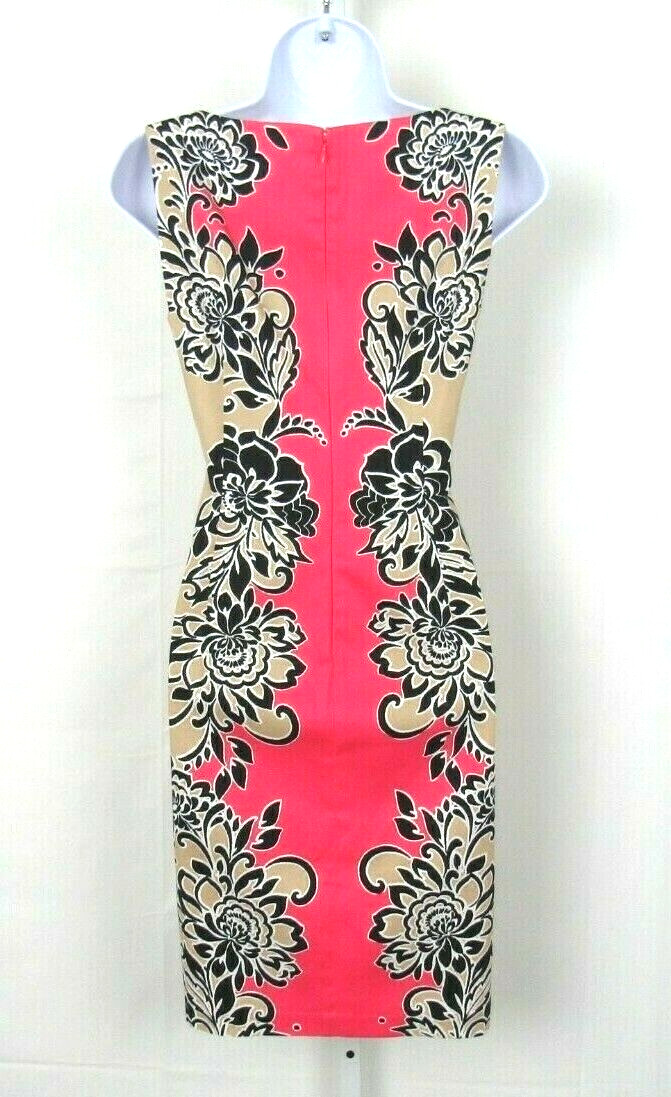 VTG 1990s 2000s LONDON TIMES SIZE 4 COTTON SPANDEX FLORAL DRESS NWOT NEVER WORN