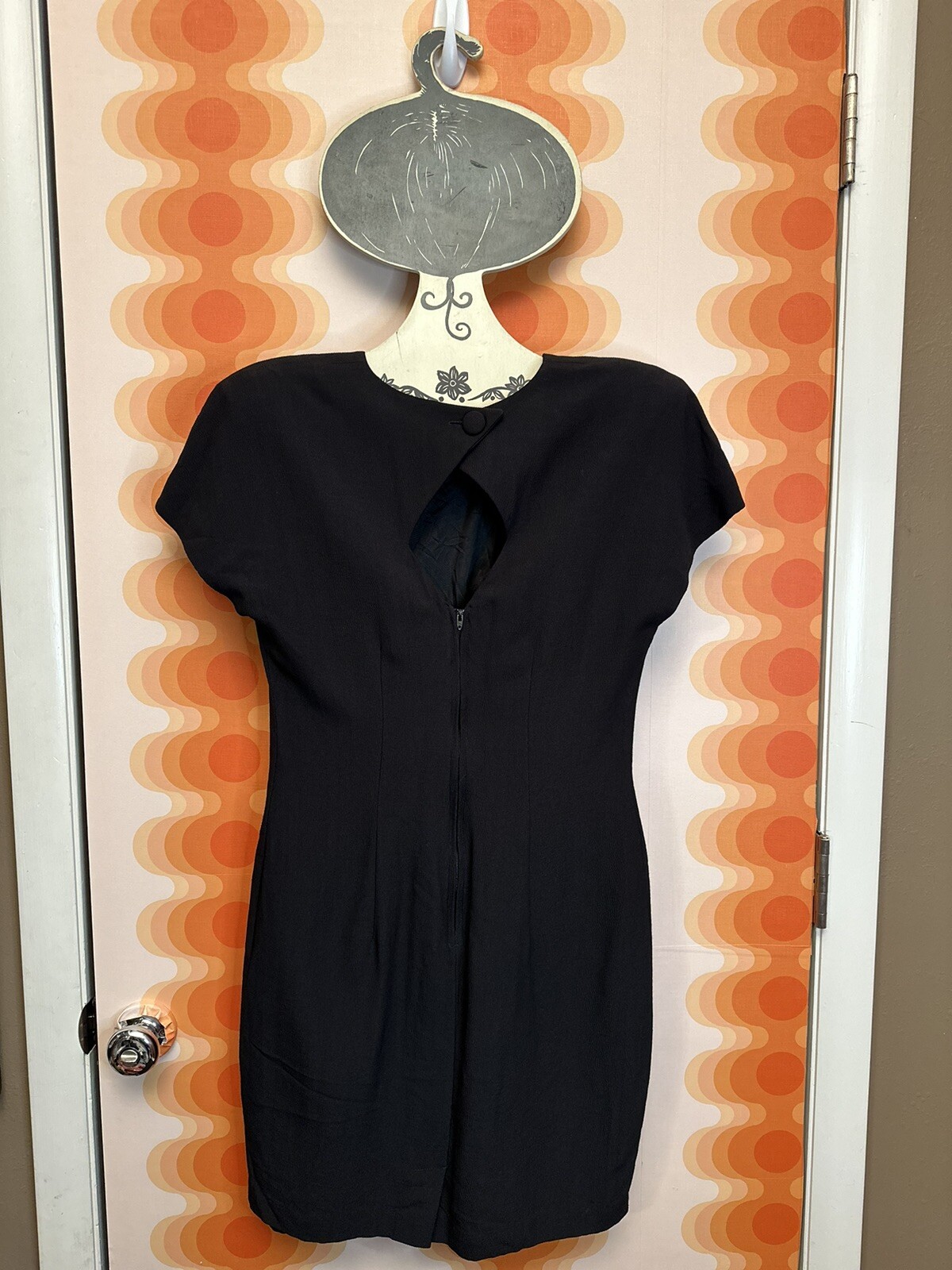 Vintage Little Black Dress Donna Ricco Size 8 Beaded Details