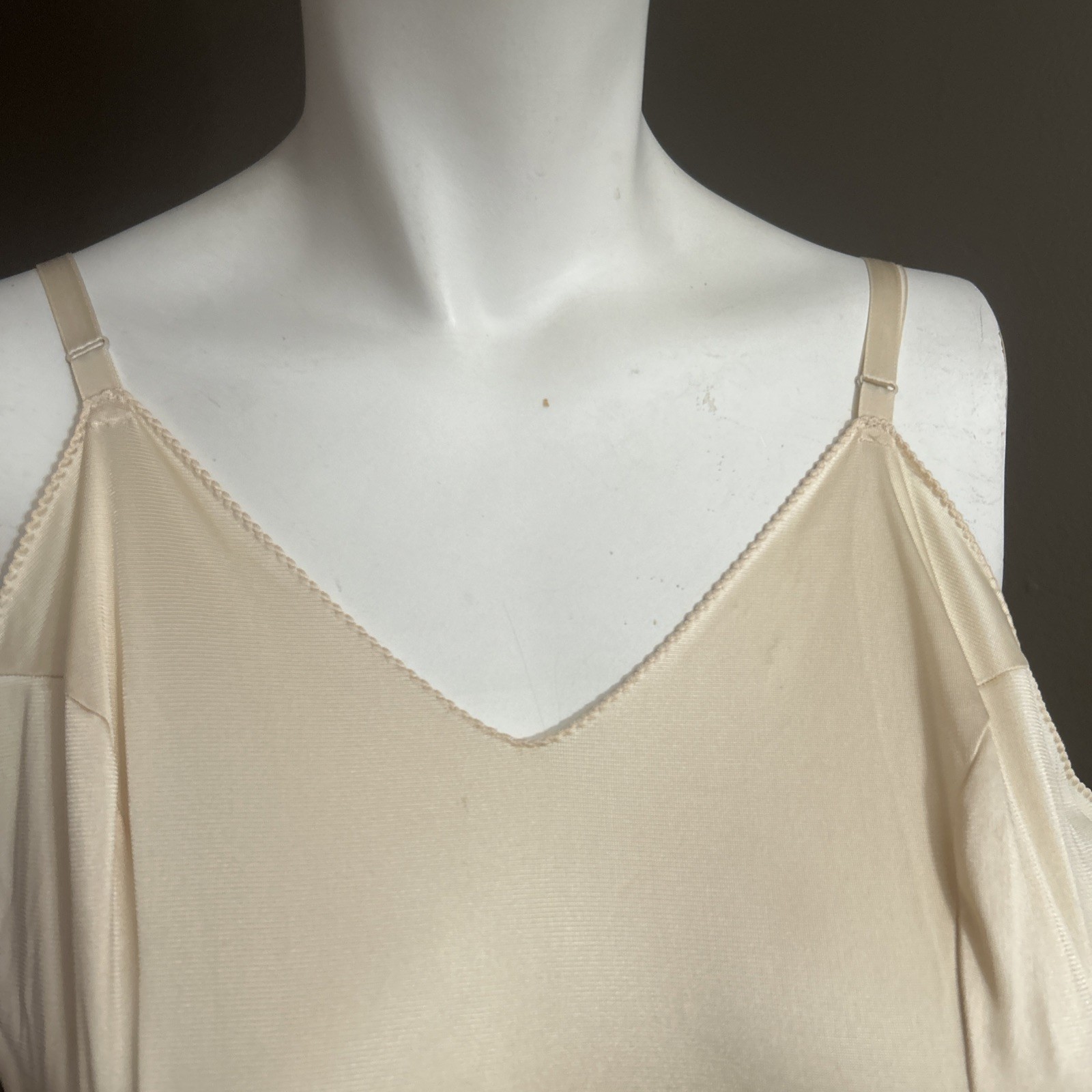 Vanity Fair Flesh Colored Full Slip, Vintage Size 36, Split Side