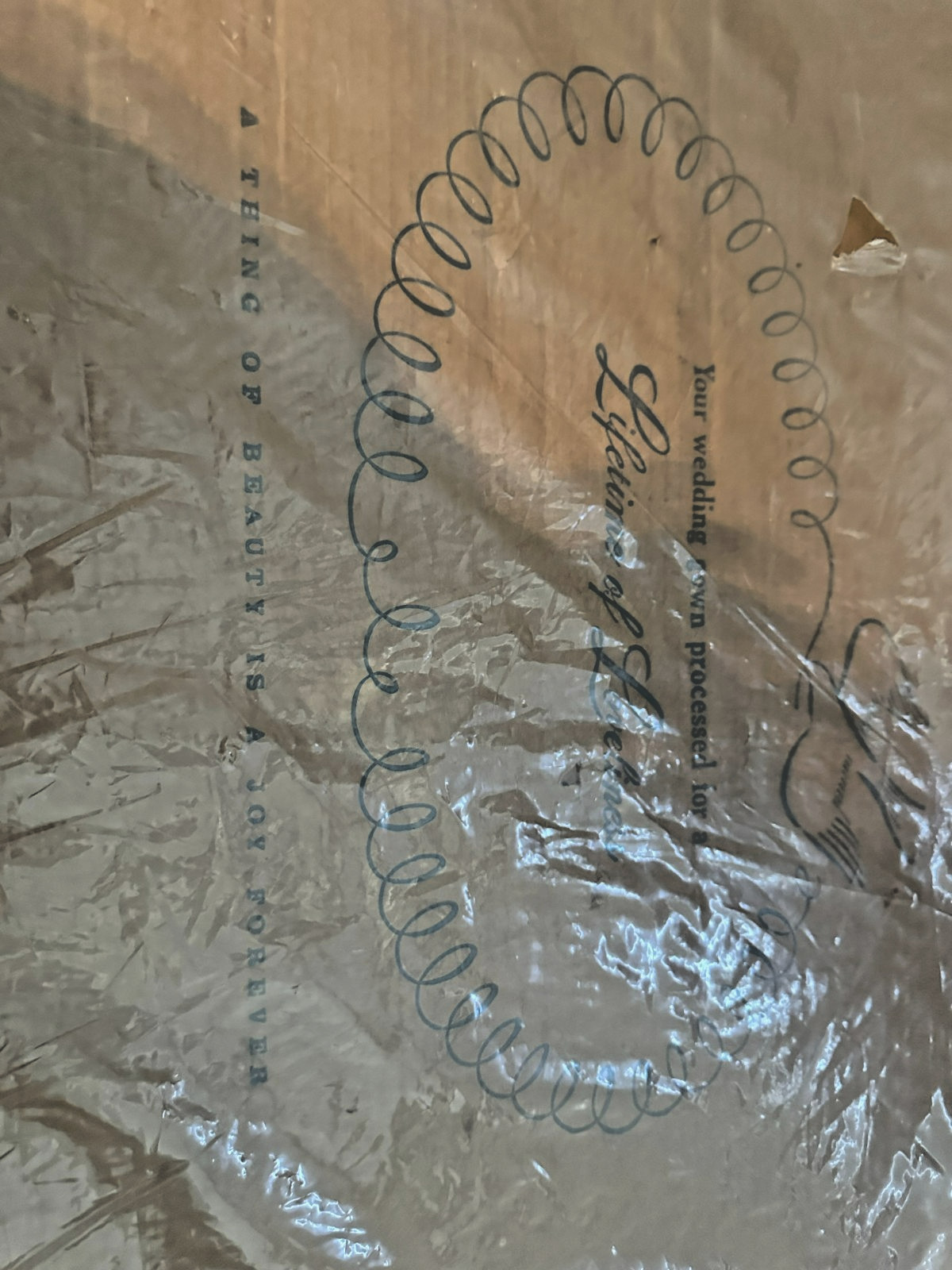 Vintage Satin Lace Wedding Dress Veil & Train Set – Pristine Preserved Box