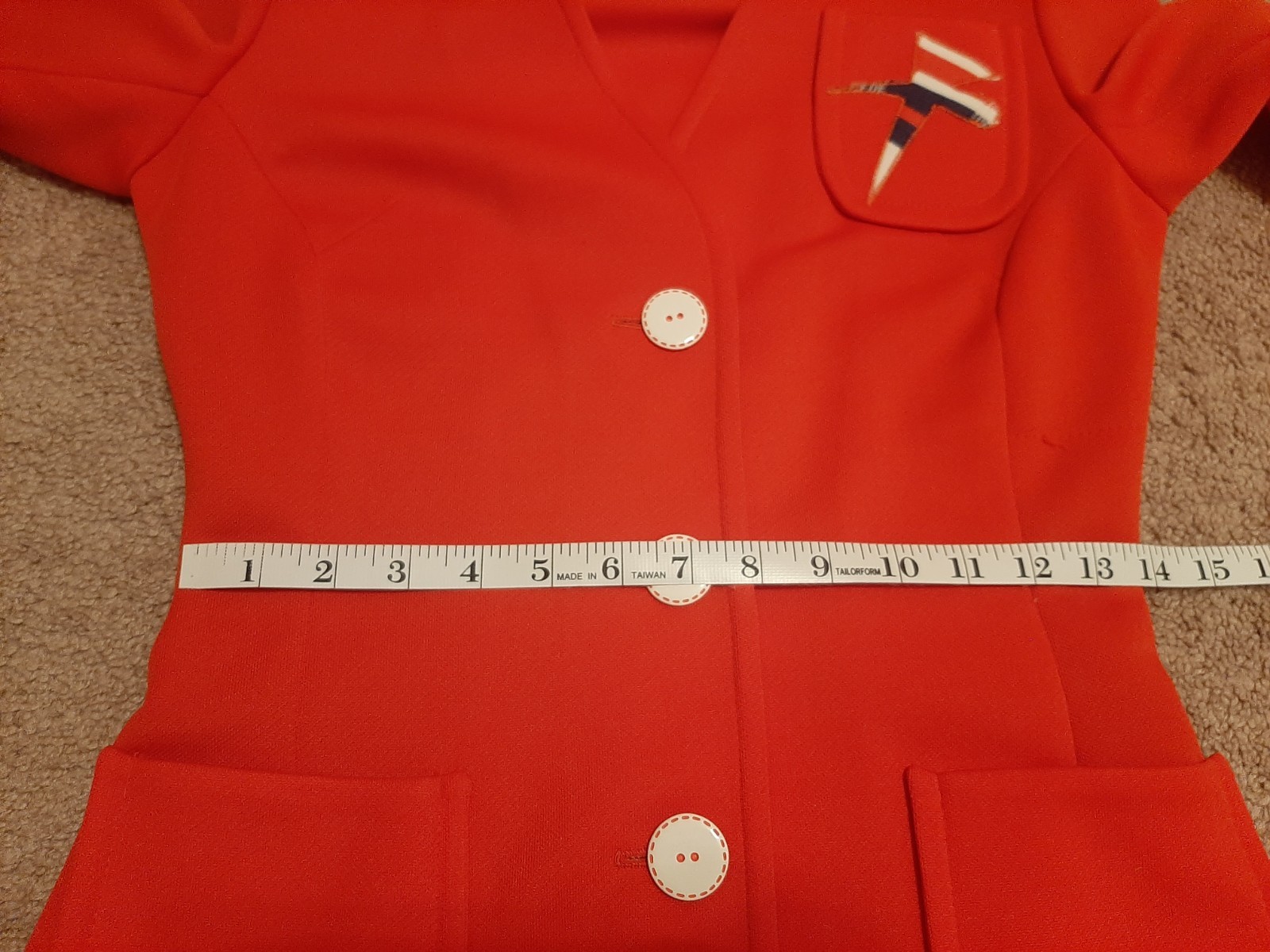 Red Vintage Jacket and Pants Casual Set for Women