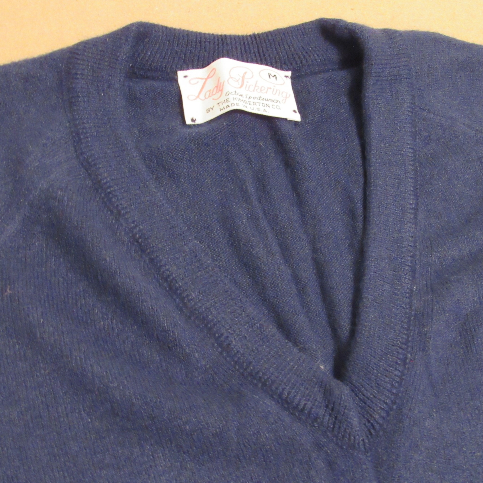 Vintage Lady Pickering US Open Pebble Beach Golf Ladies Medium Navy Blue Sweater
