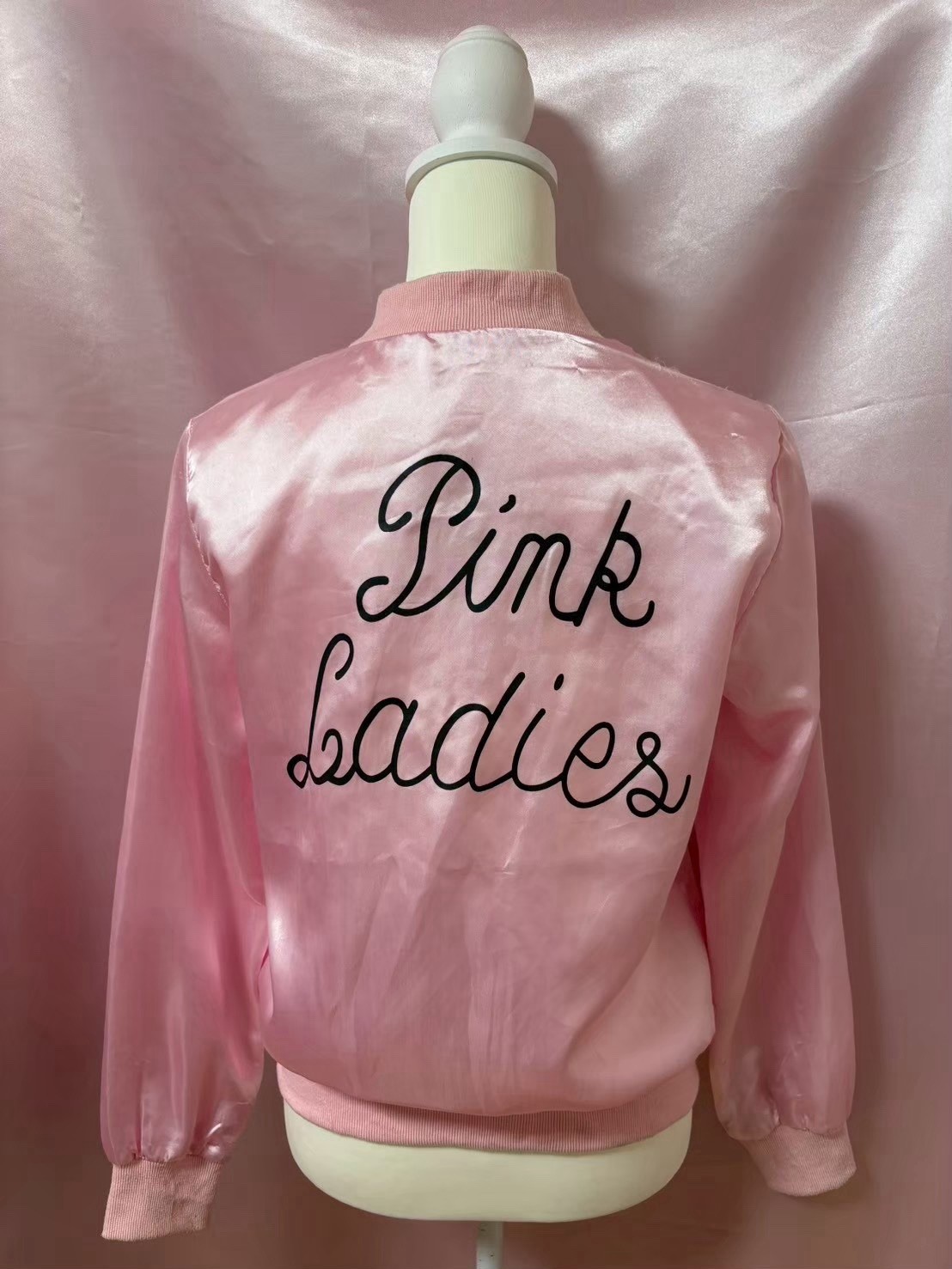1990s 2000s Satin Pink Ladies Jacket USA Pinup