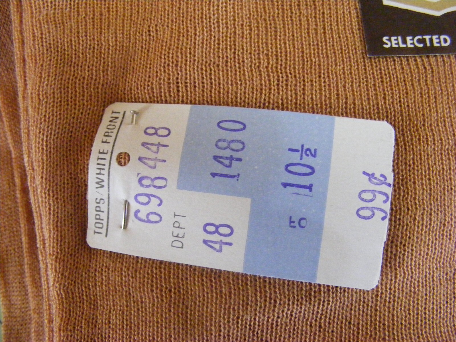 50s STOCKINGS HOSIERY 100% MERCERIZED COTTON REINFORCED HEEL TOE DEADSTOCK W/TAG