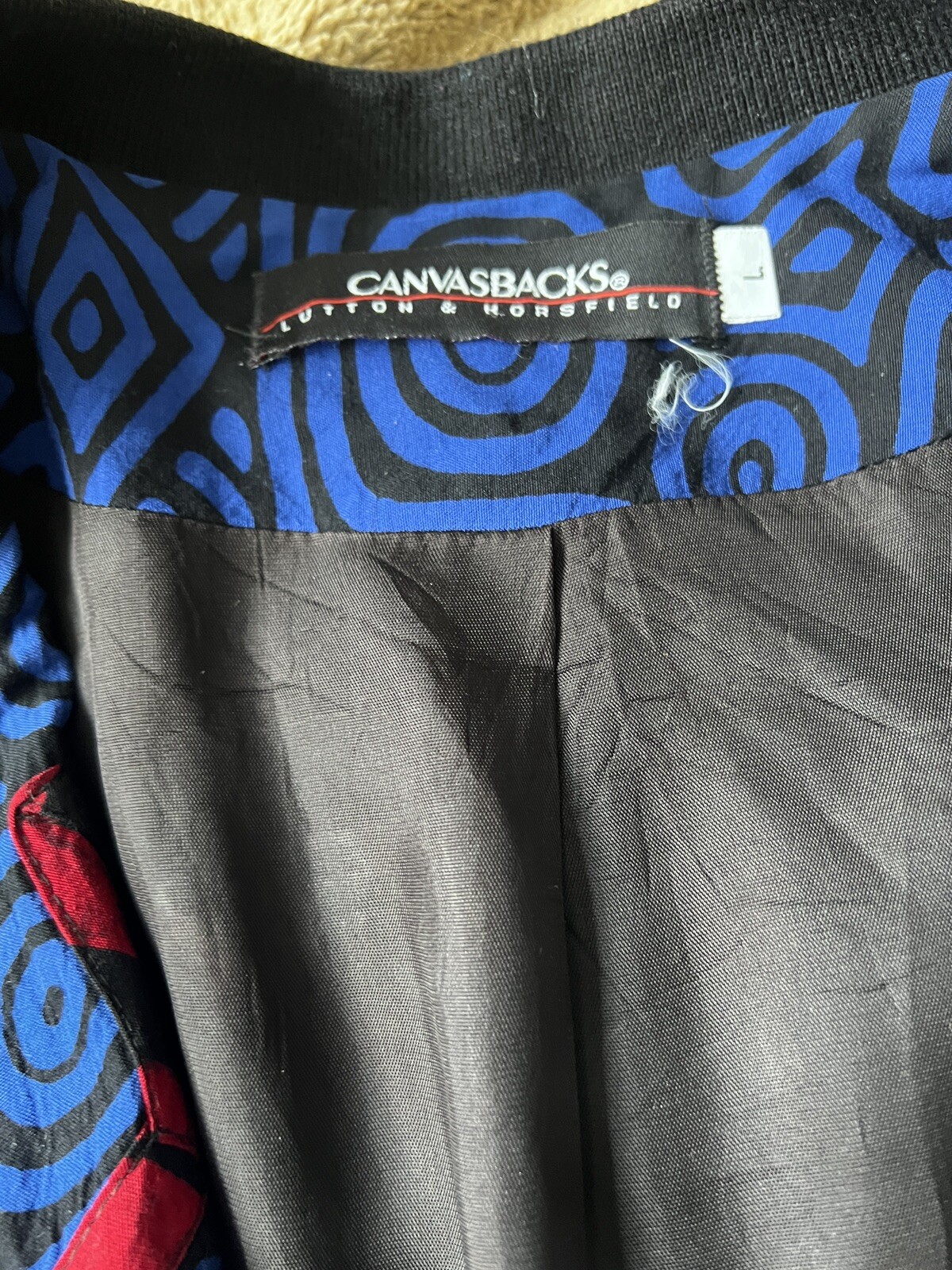 canvasbacks lutton horsfield Large Vintage Blazer Fun Blue Design