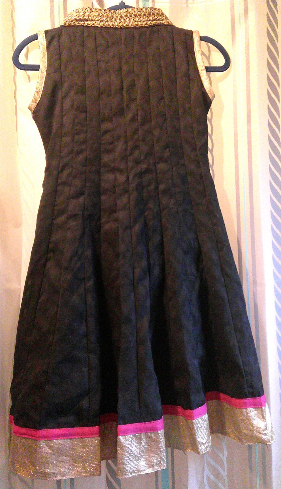 Vtg „Pazeb Collection” Embroidered Kochi/Saree DRESS Cotton/Linen Woman 32/US 2