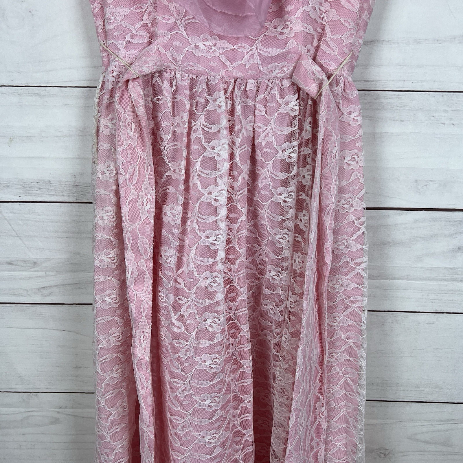 Vintage Vicky Vaughn Junior Dress Pink Size 9 ILGWU Union 70s 80s Small or XS