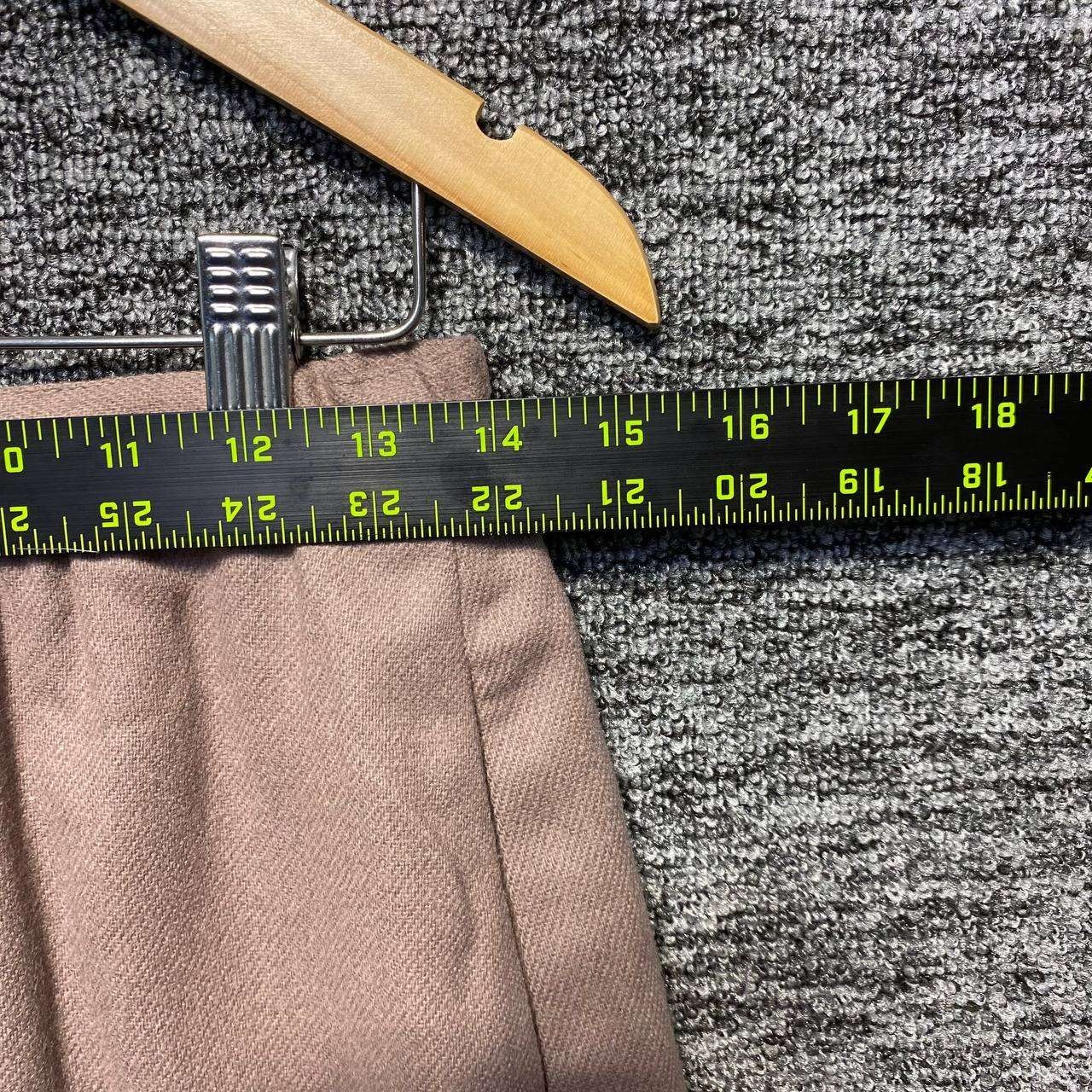 Barclay Square Pencil Skirt Women 9/10 Taupe Wool Blend Pleated Vintage 90s