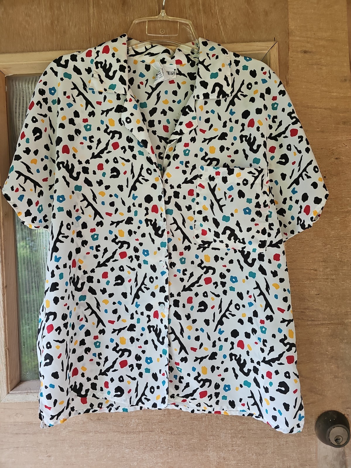 Vintage Multiclored Button Up Blouse