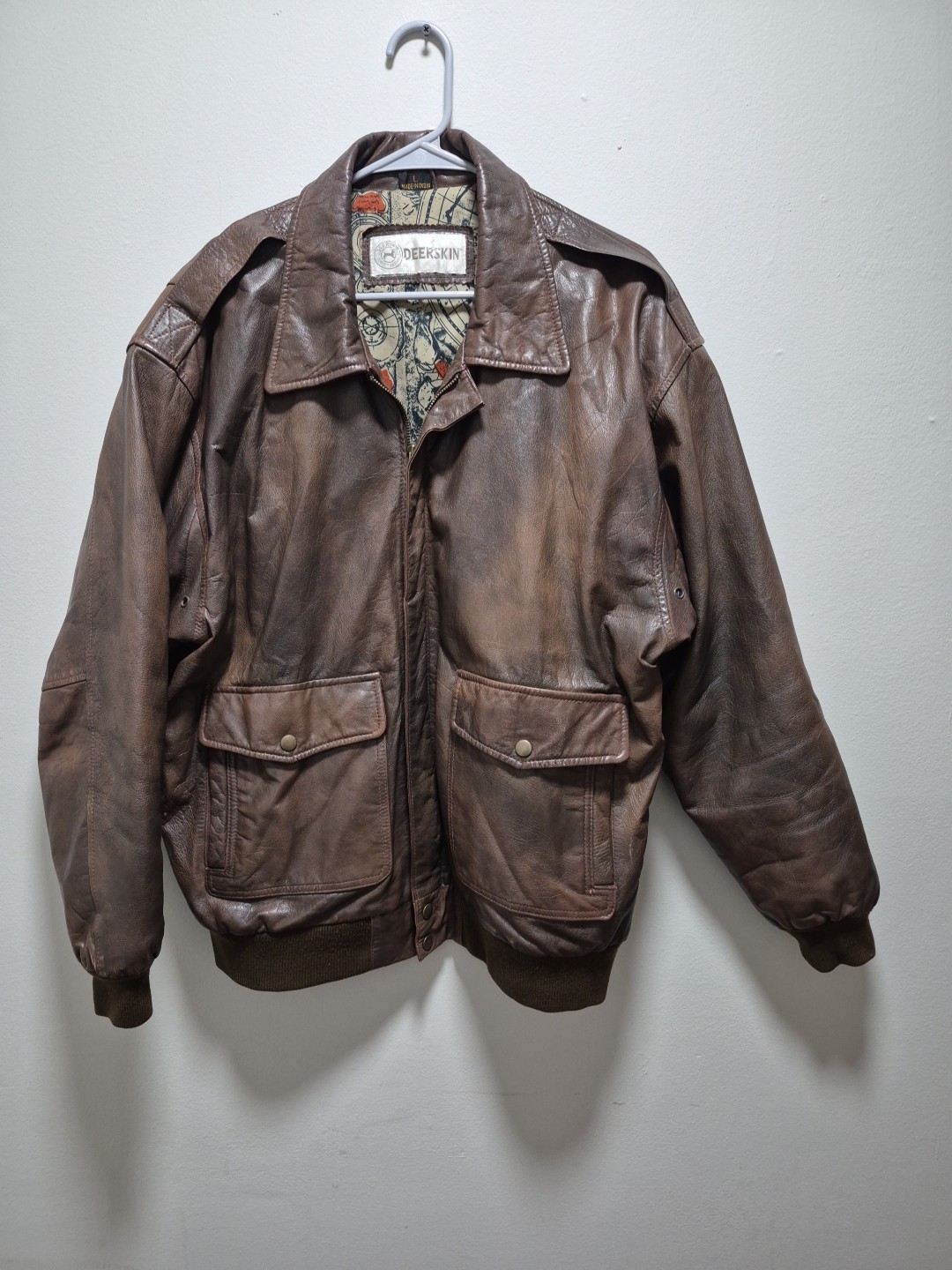 VTG 40s Deerskin Leather Jacket Women’s Size 46