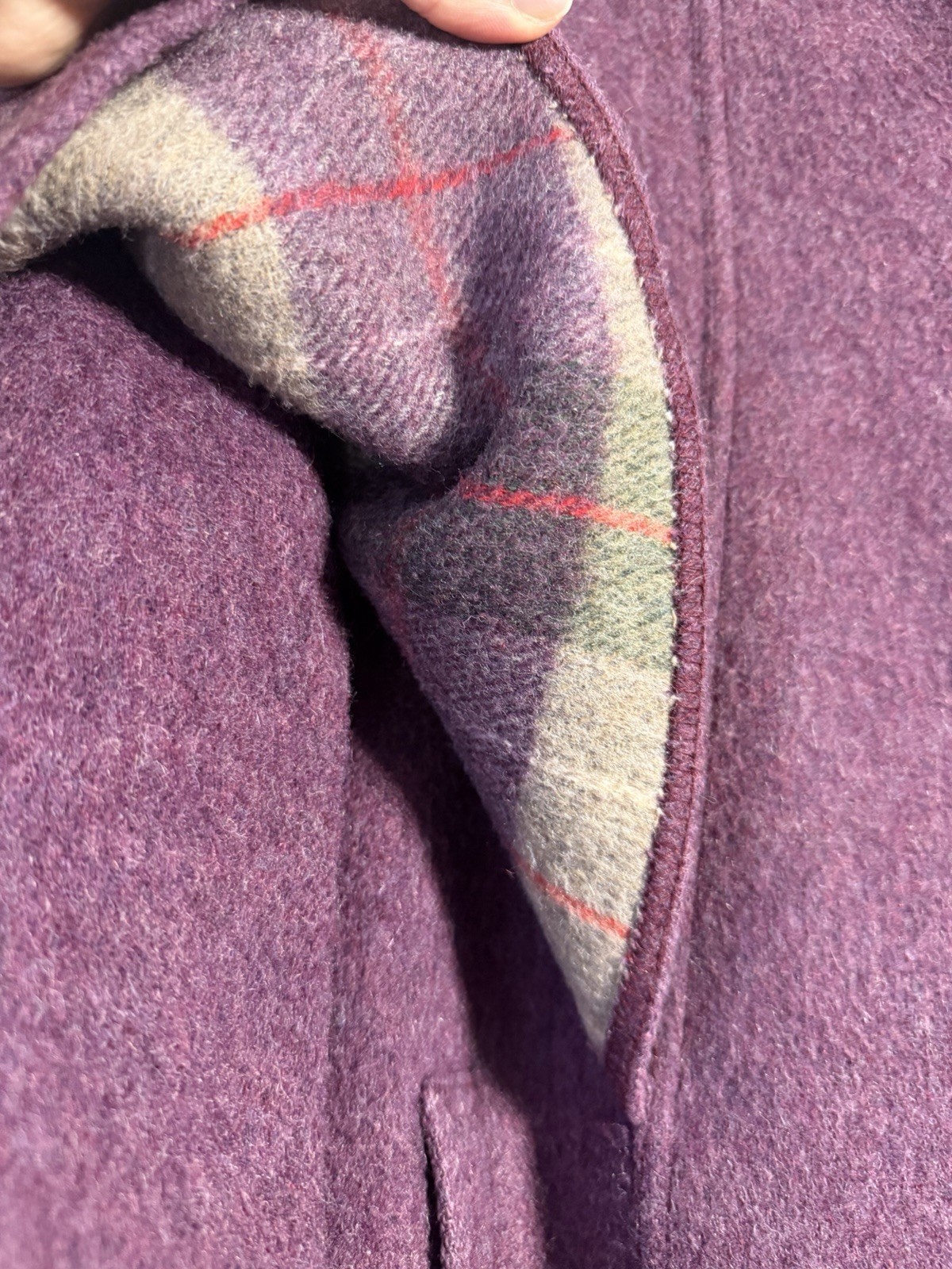 Vintage Wool Plum Cape Coat