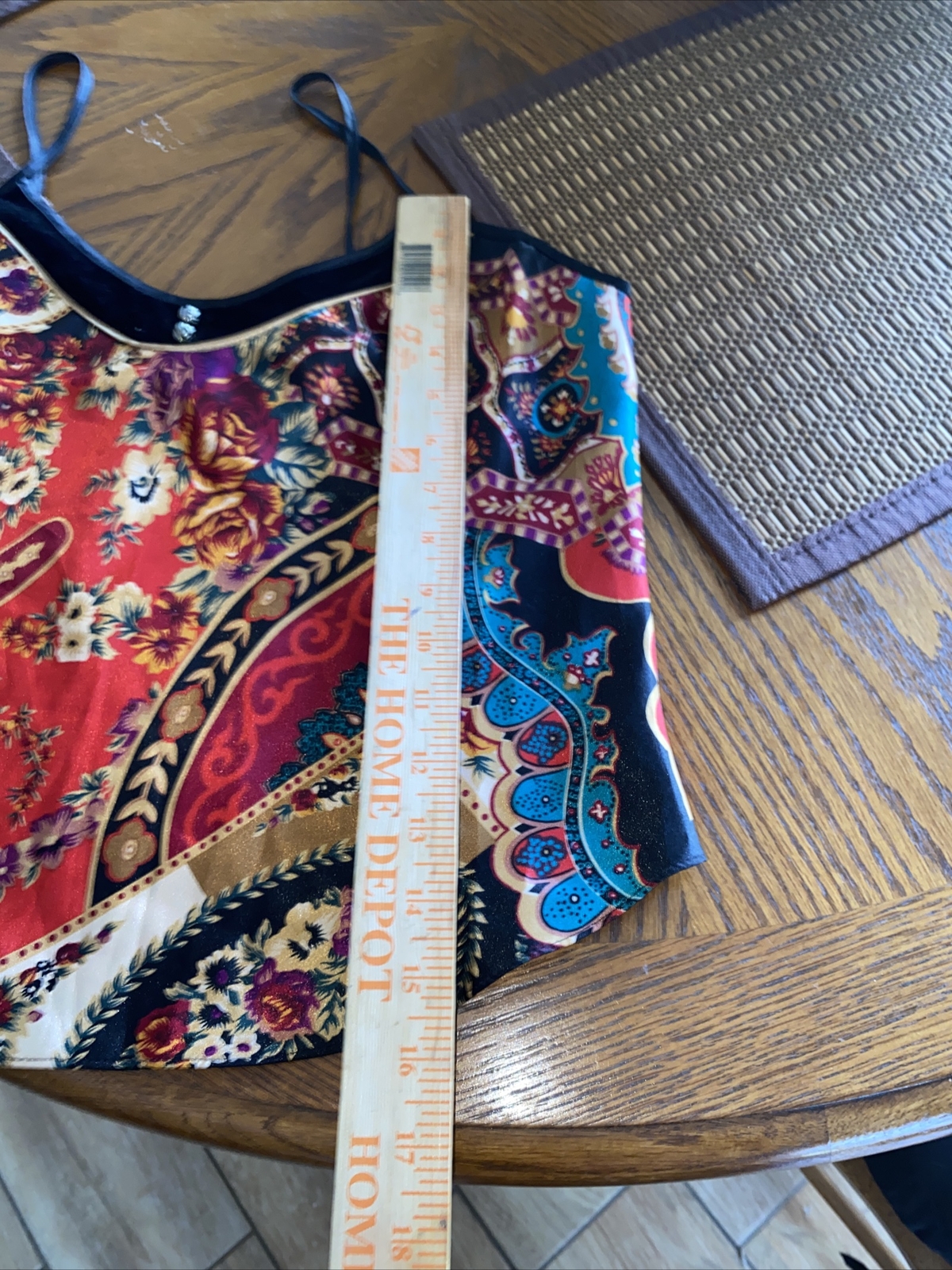 Vtg Inner Most FLORAL CAMISOLE WITH VELVET TRIM STUNNING SM SWC.