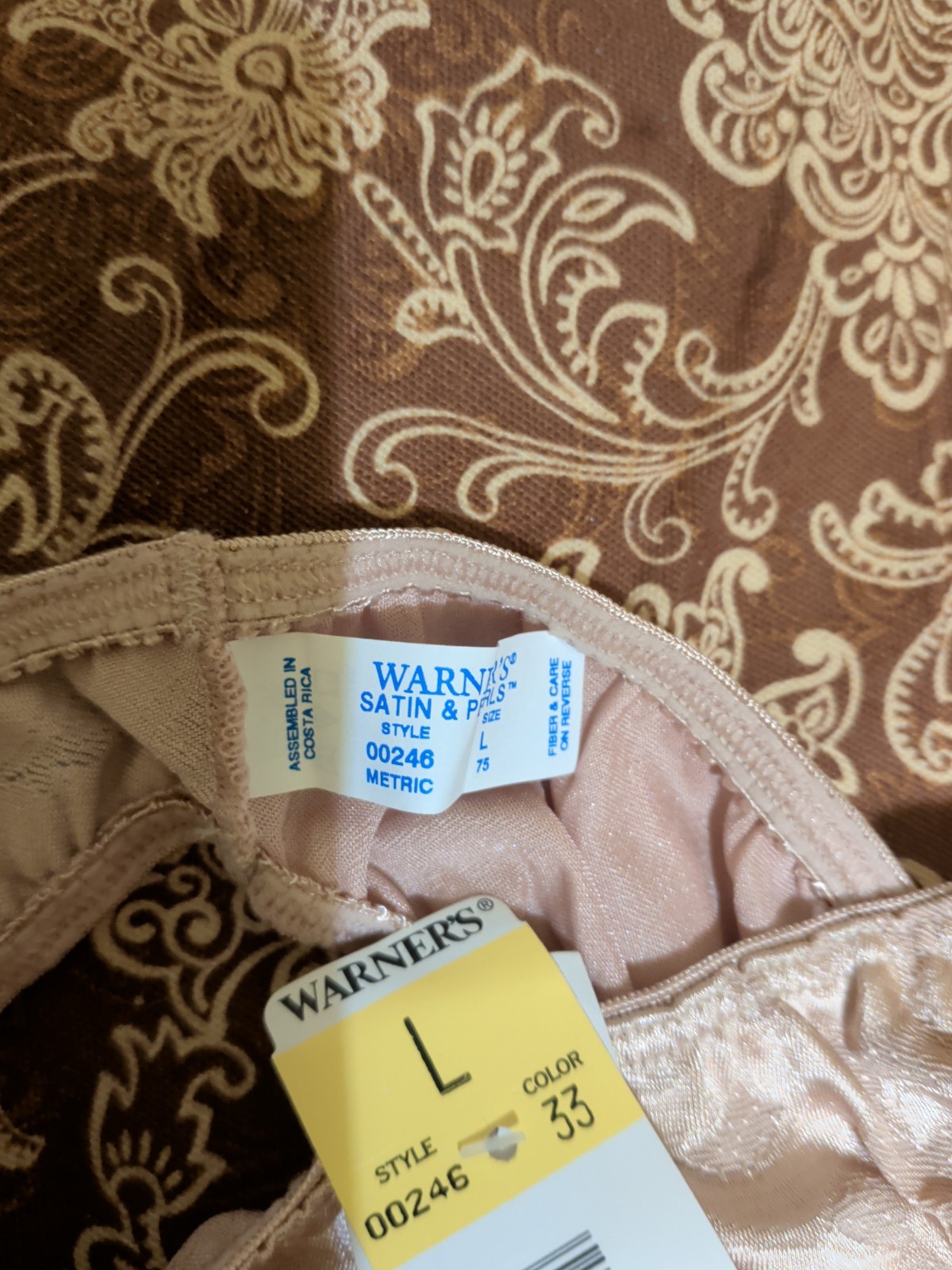 Vintage Warner’s Satin Bikini Panties Size Large