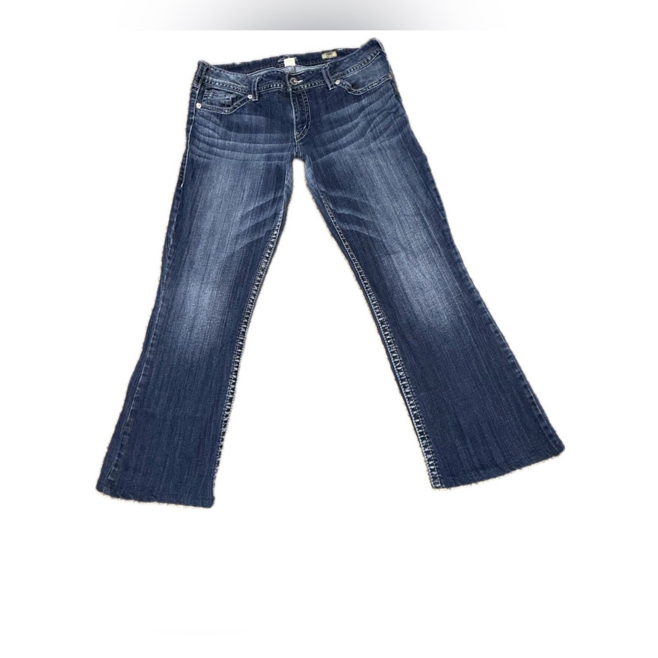 SILVER SUKI Bootcut Medium Wash Y2K Flare Jeans | Sz Tag Missing: Measures 36×28