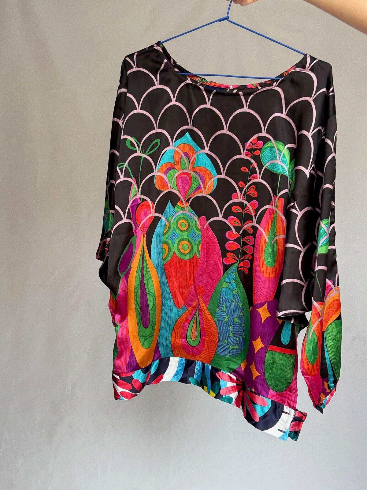 Desigual tunic top with psychedelic floral print US letter size L