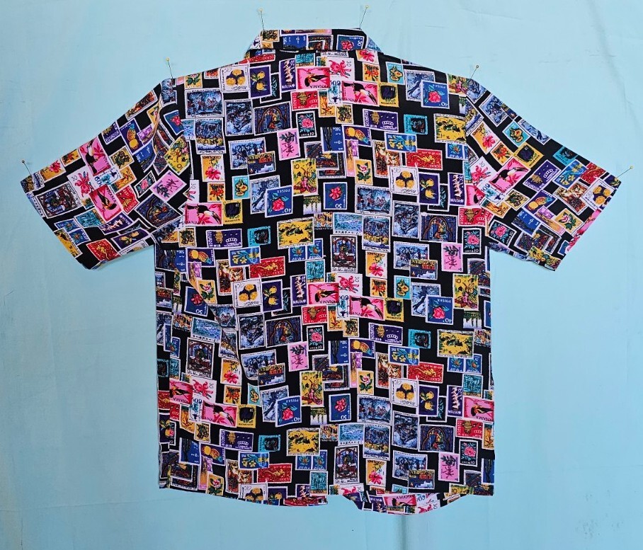 Women’s Impressions of California blouse International Stamps Print