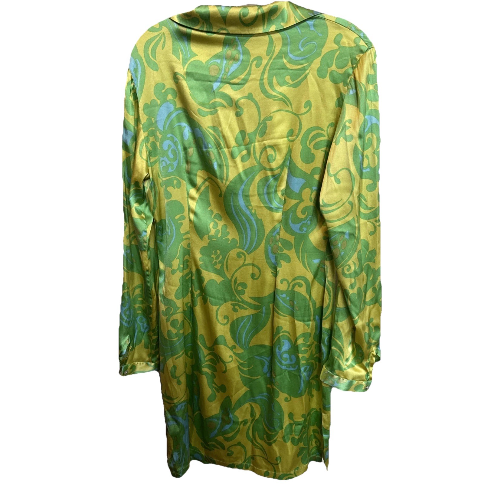 Vintage Unique Hugo Buscati Designer Silk Shirt Stretchy Go Go Mod Dress Sz 8
