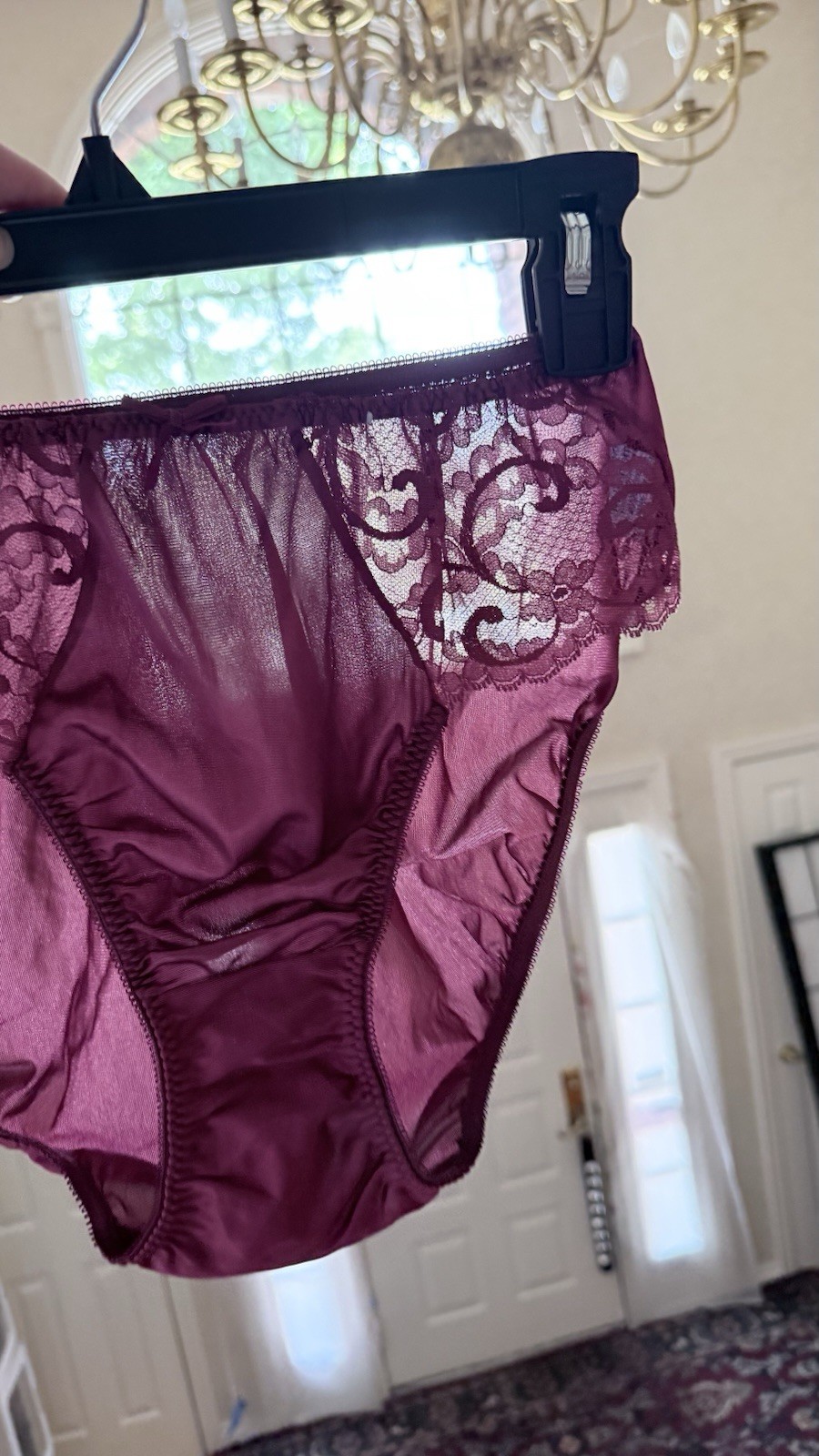 Maidenform Sweet Nothings 6 M Bikini All Antron III Nylon Shiny Satin Lace USA