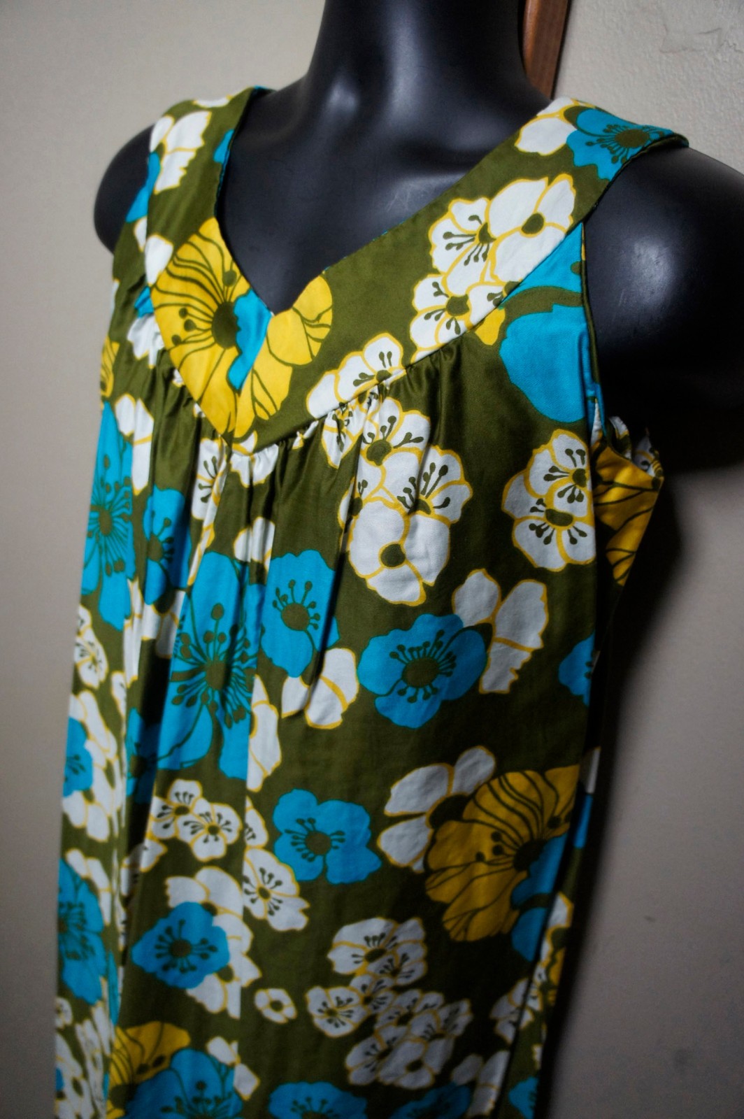 Unworn Basila Vintage Hawaiian MuuMuu Dress Vintage Gown Floral Flower