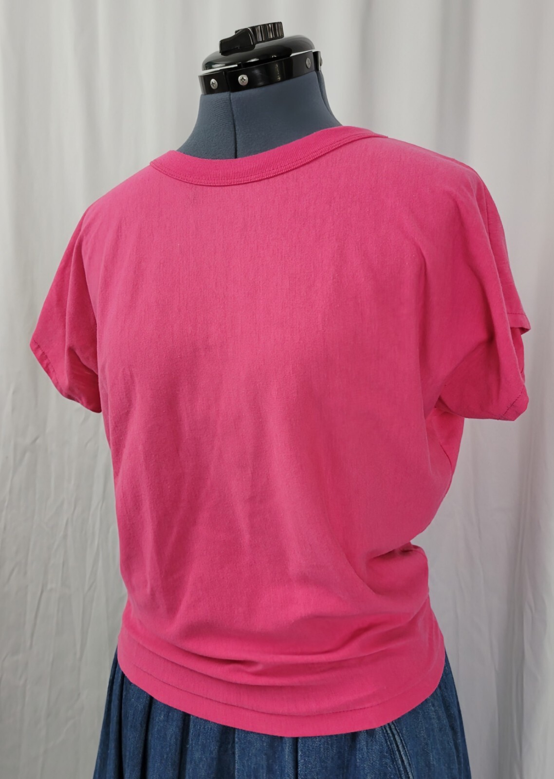 Vintage Project America Dropped Shoulder Top in Pink w Fitted Waist Size L?