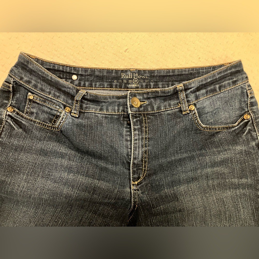 VTG 1981 Ruff Hewn Dark Wash mid rise bootcut jeans Women’s size 12S 5 pocket