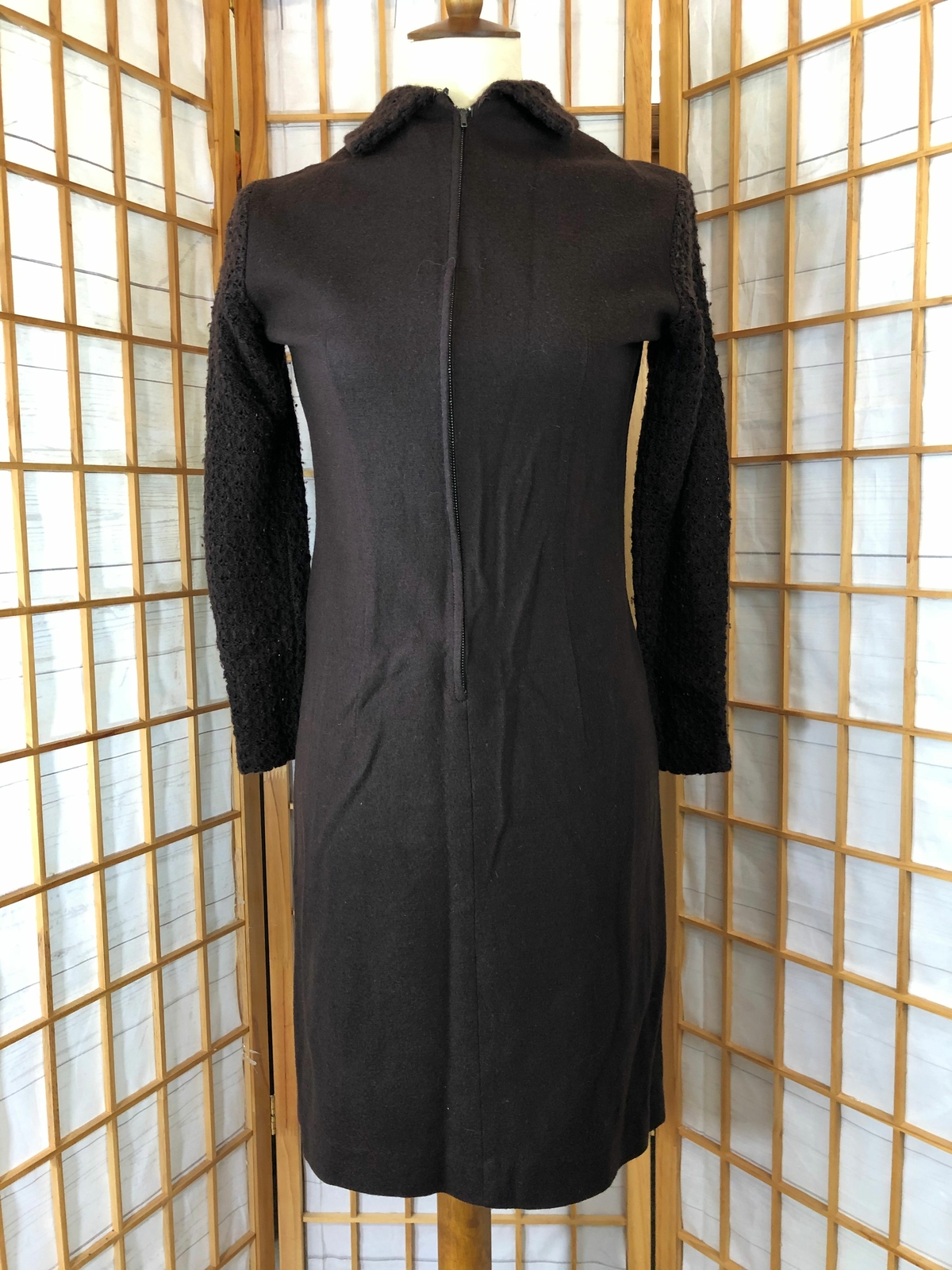Union Made ILGWU Warm & Cozy Zipper Closure Collared Neckline Ladies Dress 11