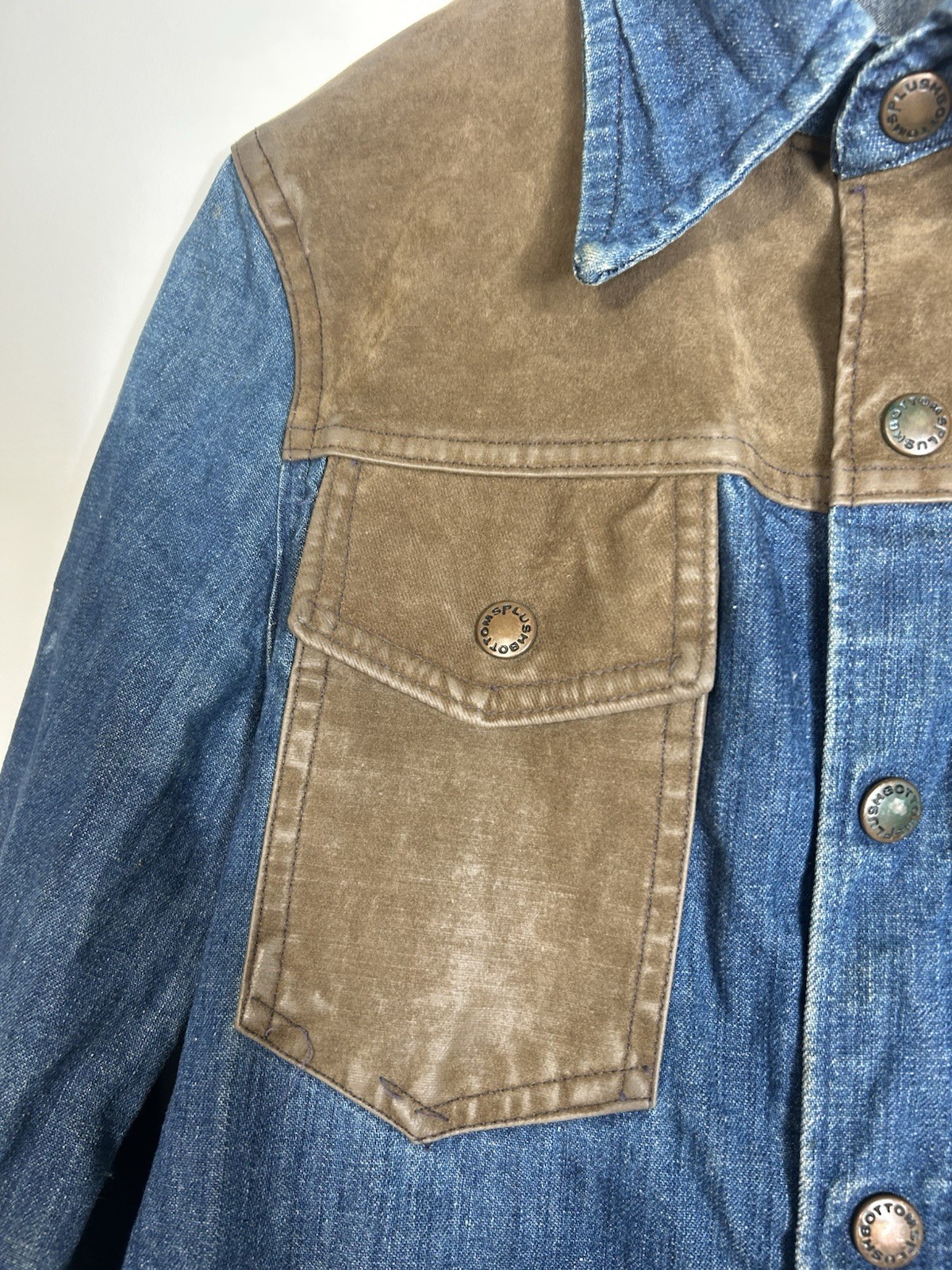 Vintage 1970s Denim Jacket Women’s Blue Snap Up Everyday Jean Western