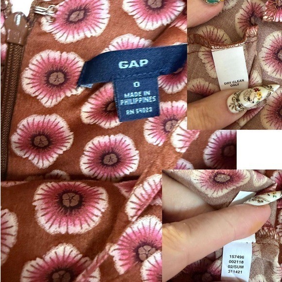 Vintage 2002 Gap geometric medallion print slip dress 0 XSMALL EUC