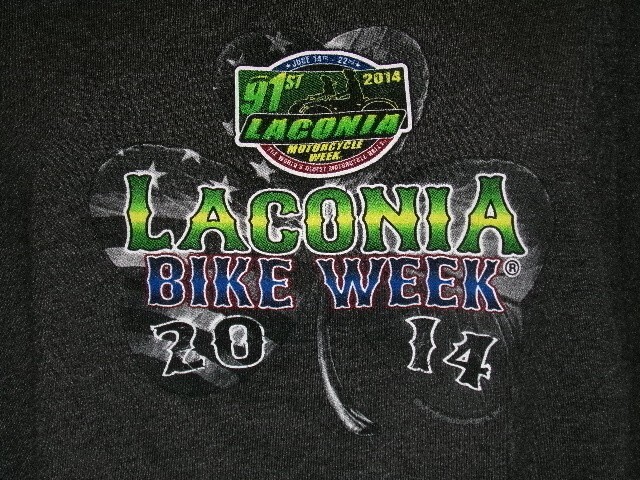 Vintage Women’s T-Shirt Laconia Bike Week 2014 Size 2 XL