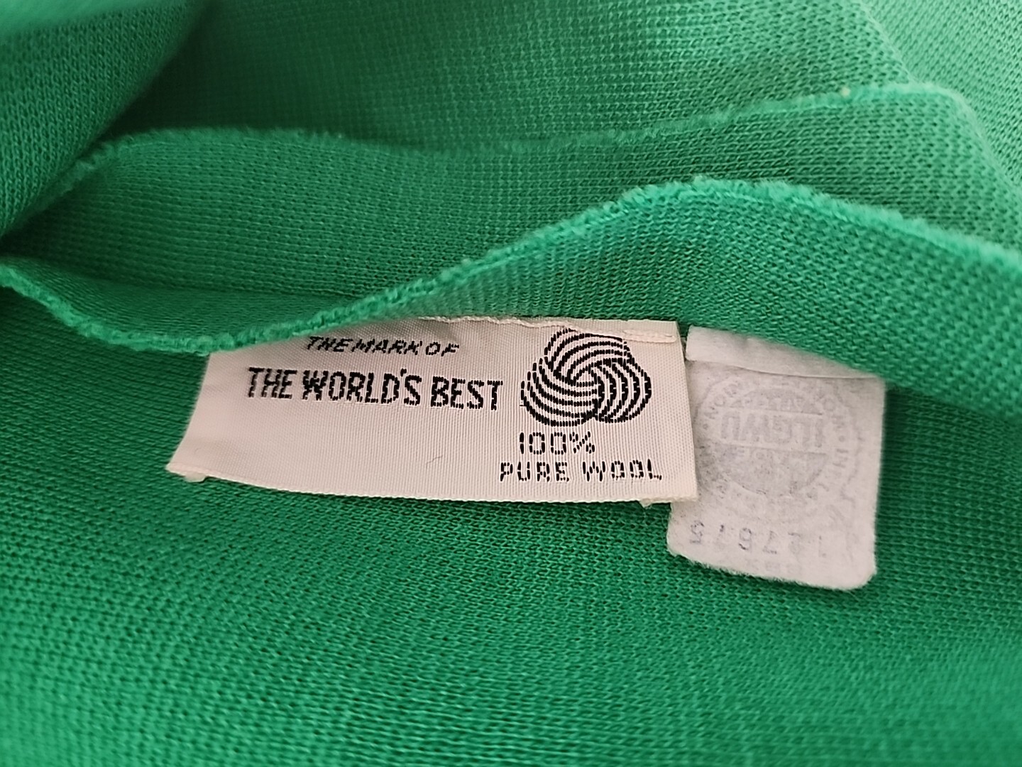 Vintage Rona Green 100% Pure Wool Dress Belted MCM