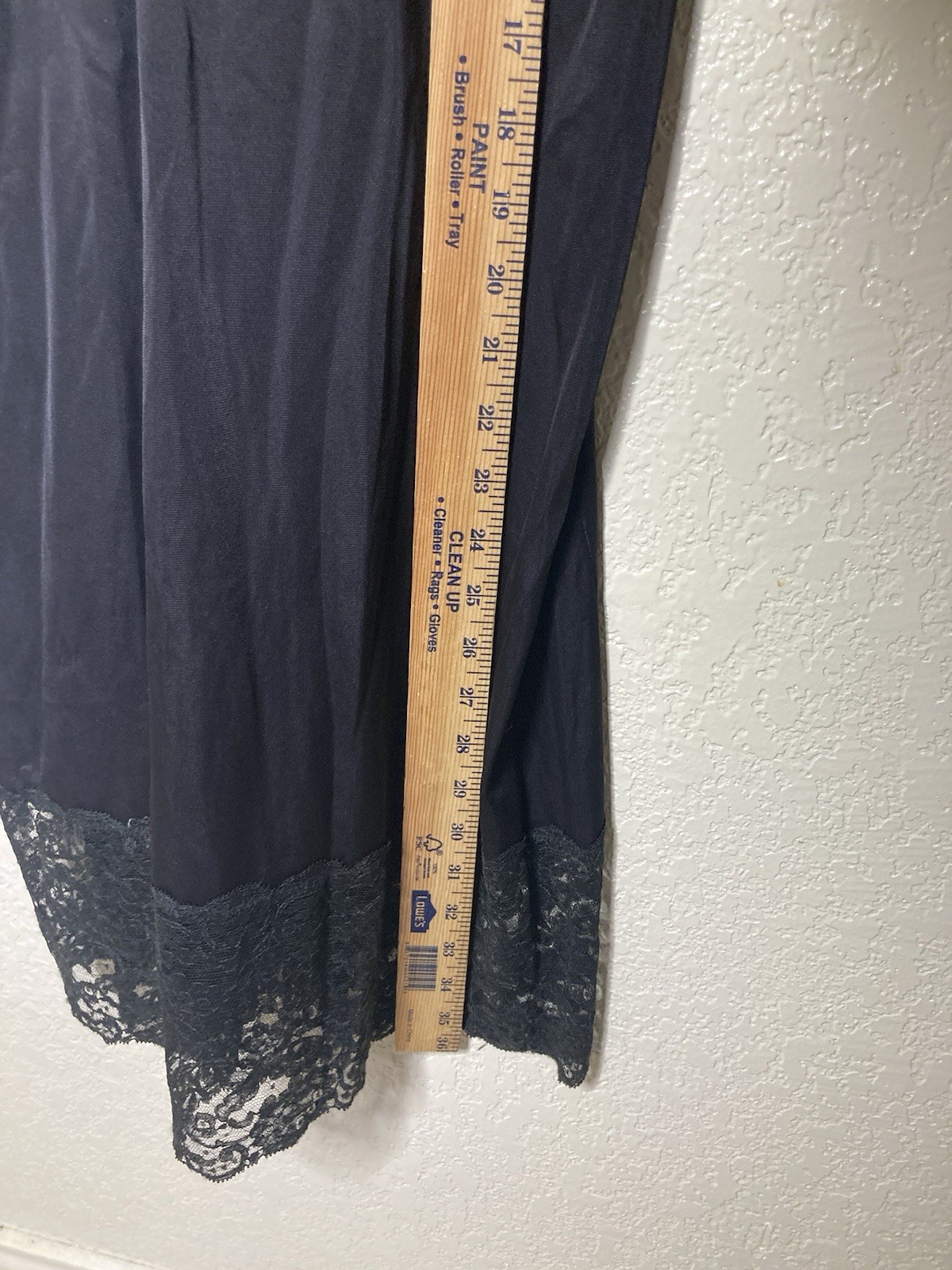 Vanity Fair Lace Nightgown Slip Size 36 Tricot All Nylon Lingerie Silky